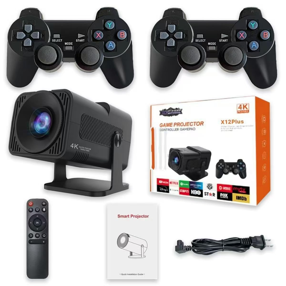 New wireless retro gaming projector,4K HD TV video game stick, Portable proje…