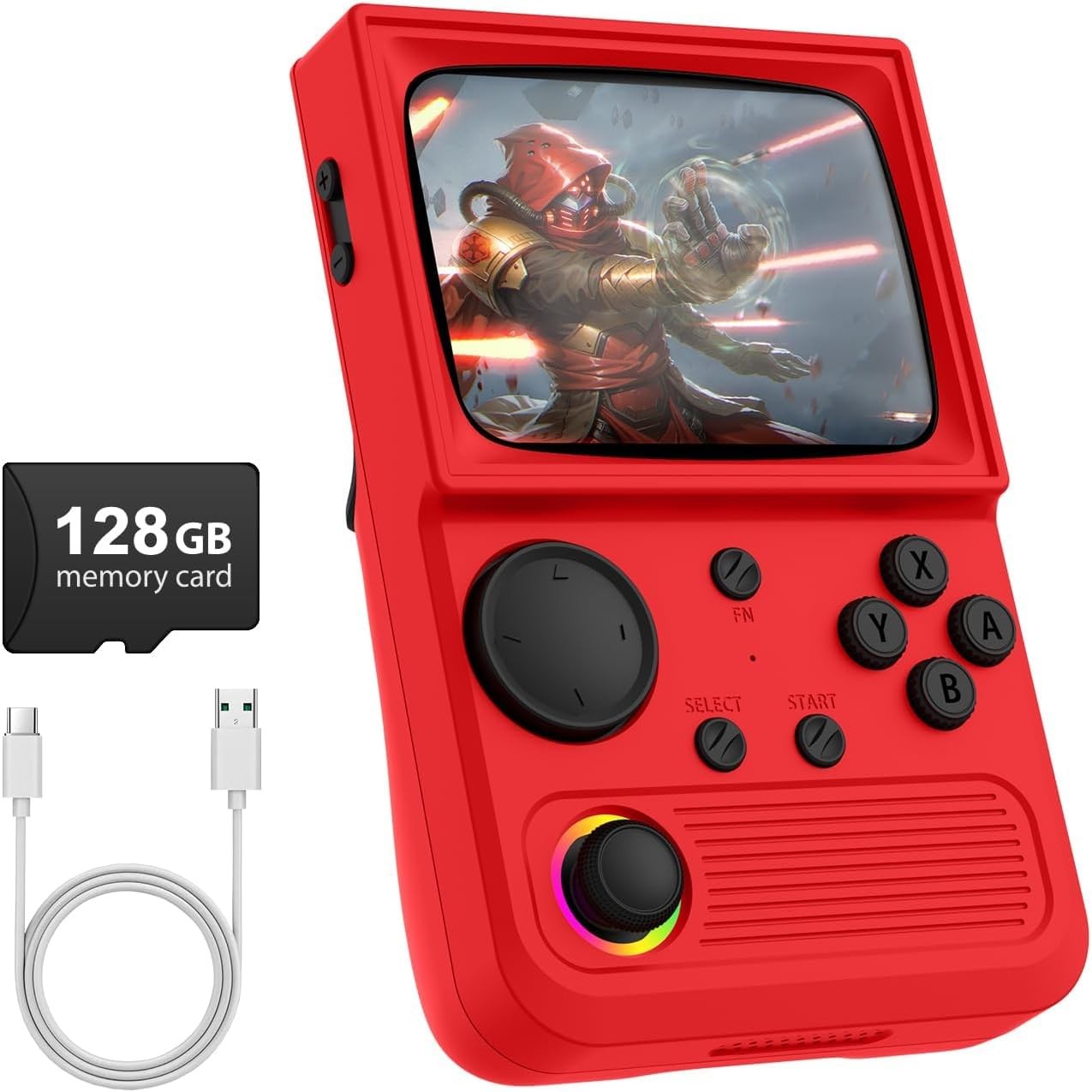 R36T Retro Handheld 3.5 IPS 64GB 18000+ Games Red