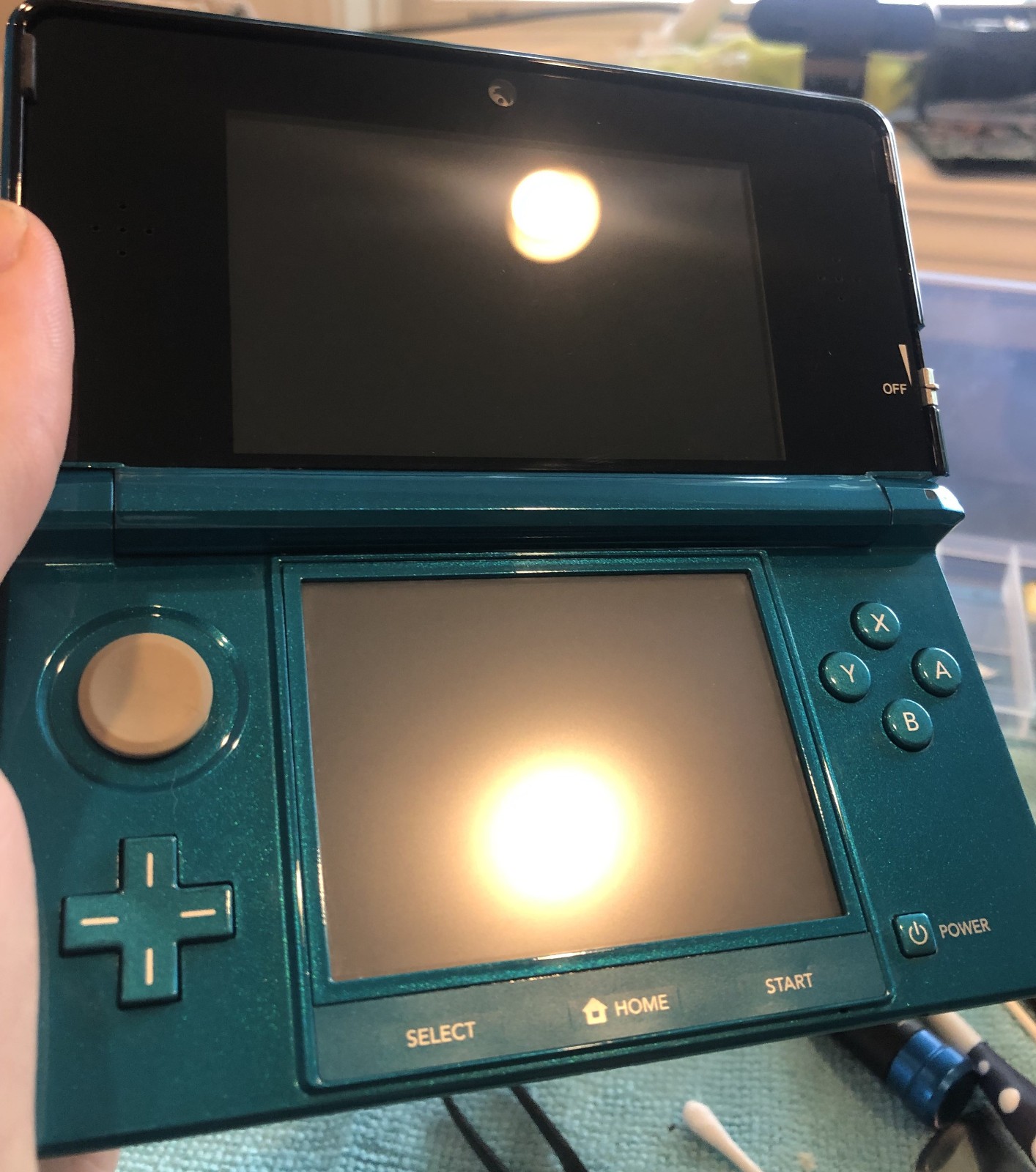 Nintendo 3DS Aqua Blue CTR-001 Handheld Console Fully Tested