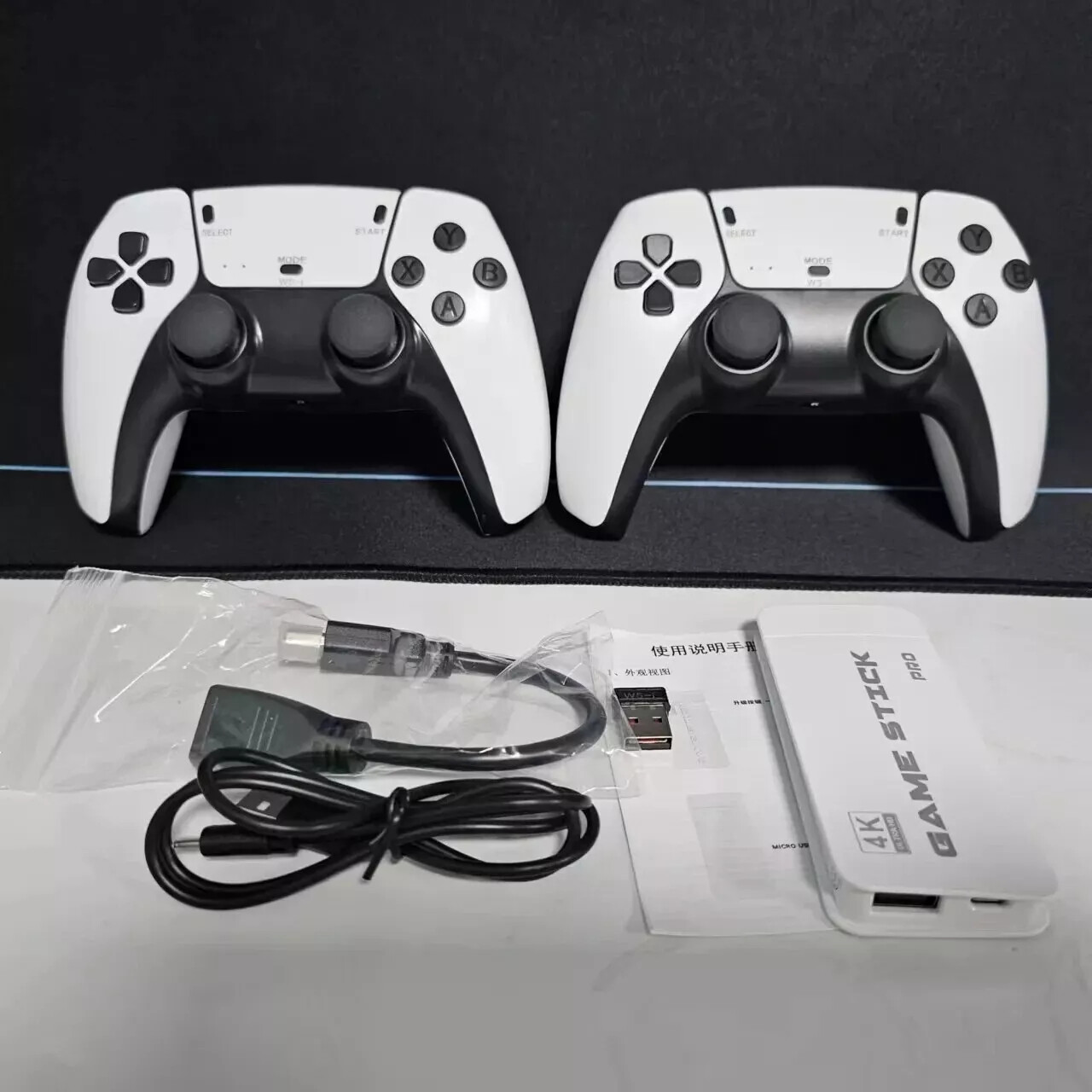 4K 64G HDMI TV Video Game Stick M15 Gaming Console Gamepad 2 Wireless Controller