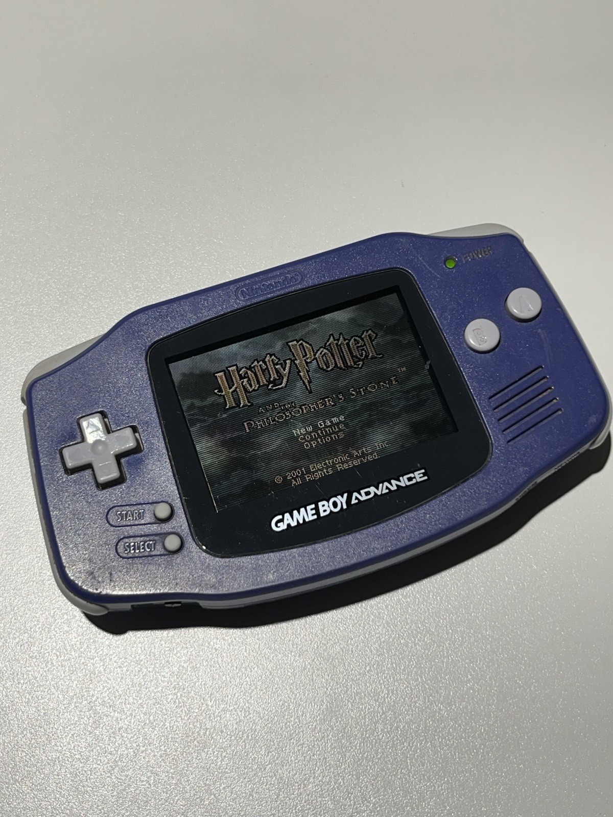 Indigo Game Boy Advance GBA Tested & Working w/ Harry Potter + Box