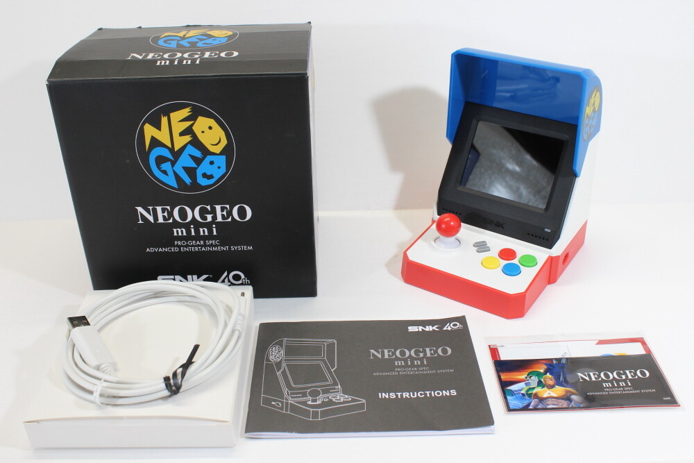 Neo Geo Mini Arcade Console Boxed w/ marquee stickers / charger NK009