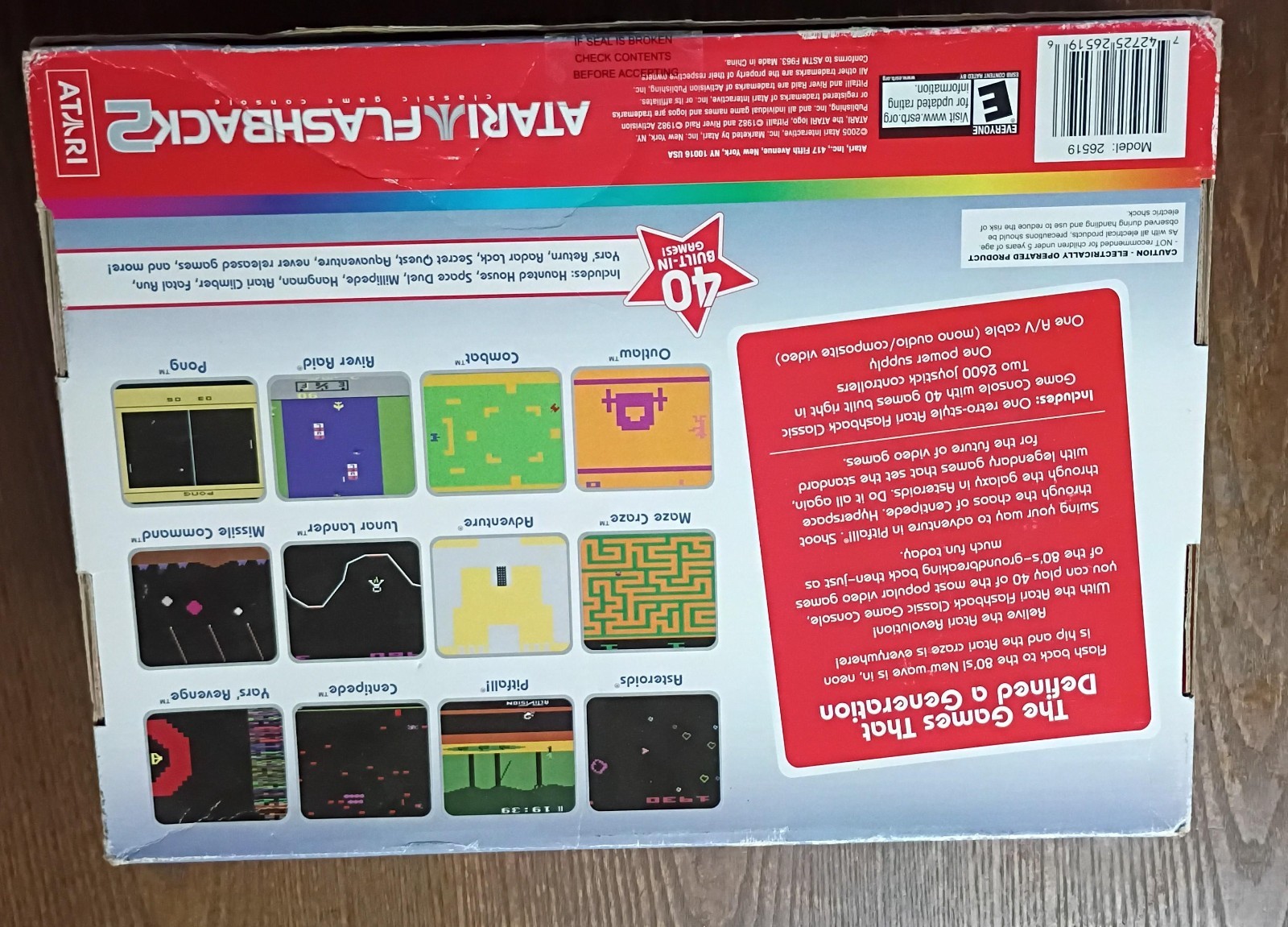 ATARI Flashback 2 in its original Box Plug&Play TV Atari 2600 Console tested