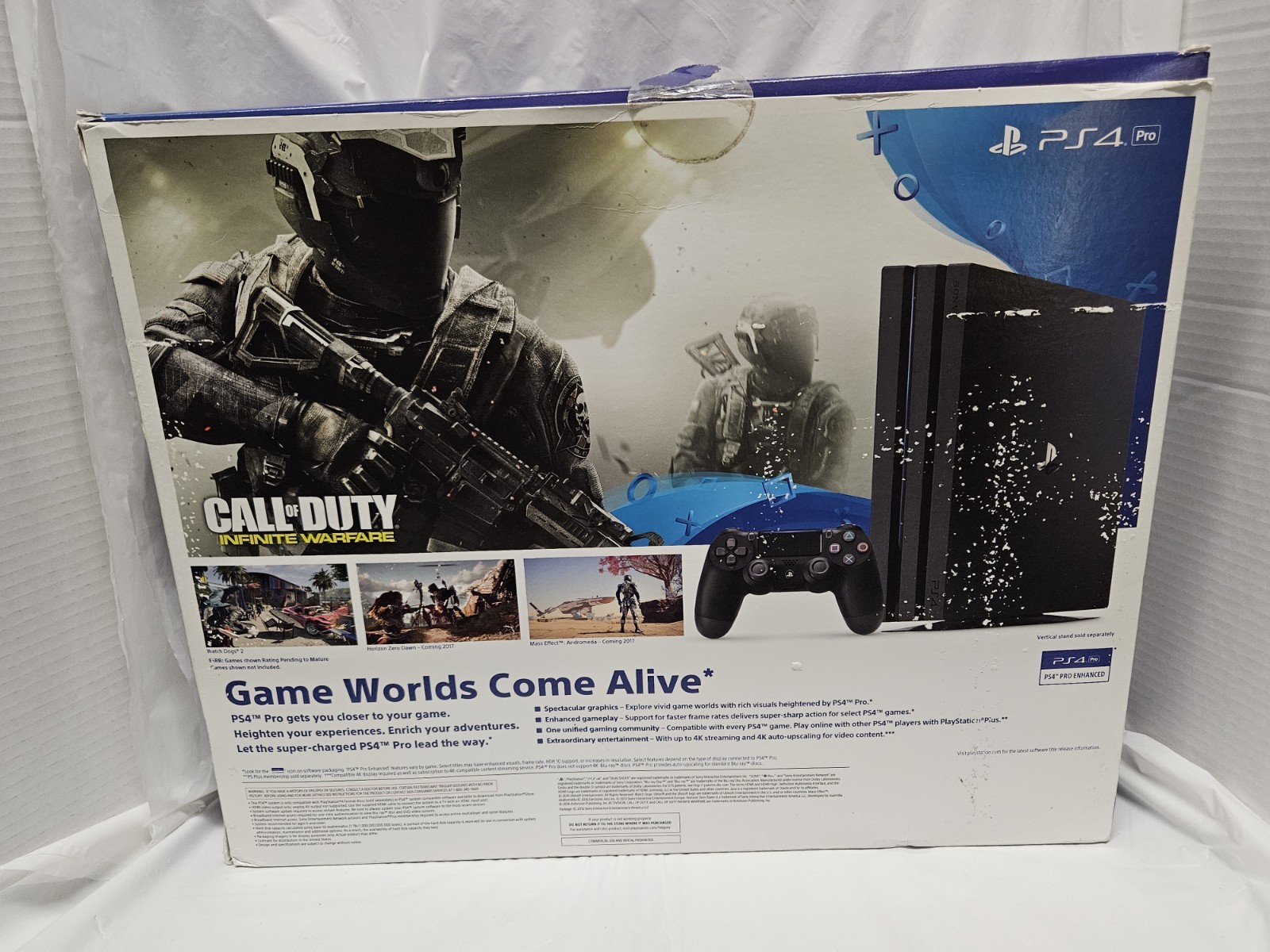 Sony PlayStation 4 PRO Black 1TB (CUH-7015B) – Complete PS4 w/2 Games