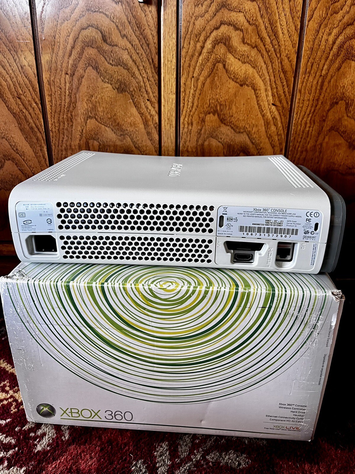 Xbox 360 Live 2007 White W/ Cables, Controller, Instructions IOB
