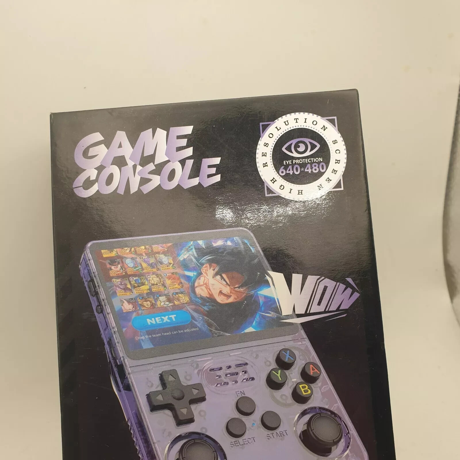 R36S Game Console Purple 3.5″ Screen ArkOS Installed 64GB SD Card