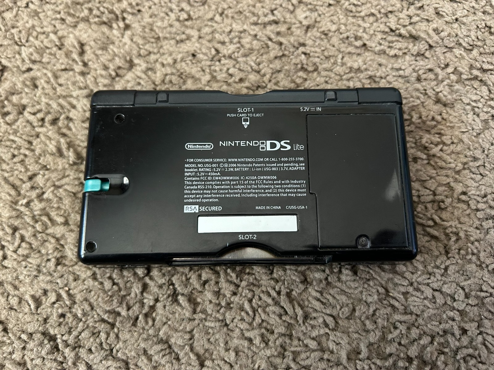 Nintendo DS Lite 32MB Handheld System Onyx Black w/ 13 Games bund lot console