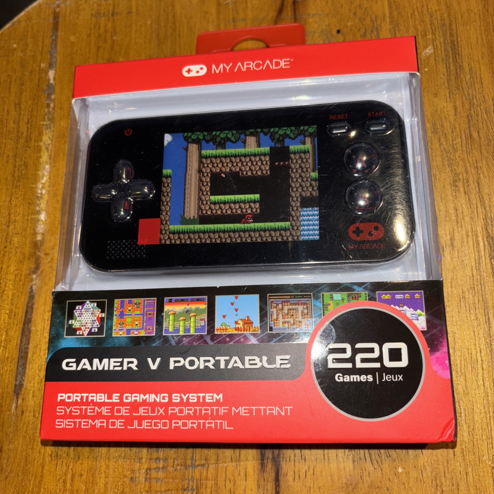 My Arcade Gamer V Portable Gaming System, 220 Built-In Retro Style Games Black