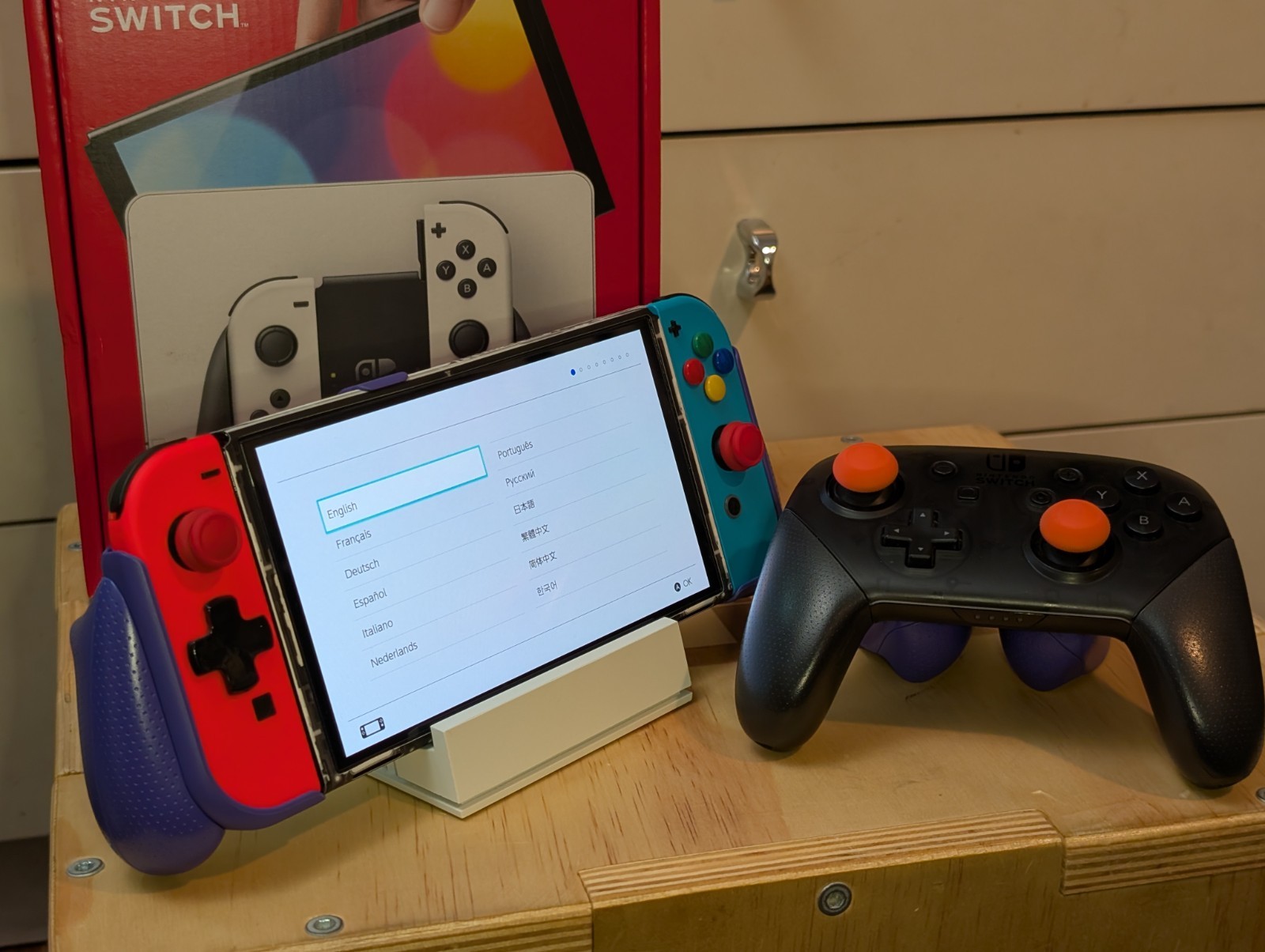 Nintendo Switch OLED Model – White bundle w/ extra controllers & accessories
