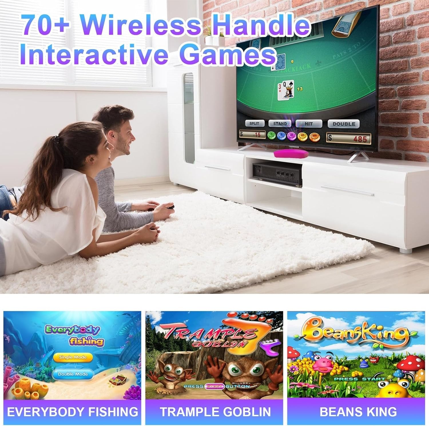 Fun & Interactive Game Console: 100+ Games, HD Output & Somatosensory Control