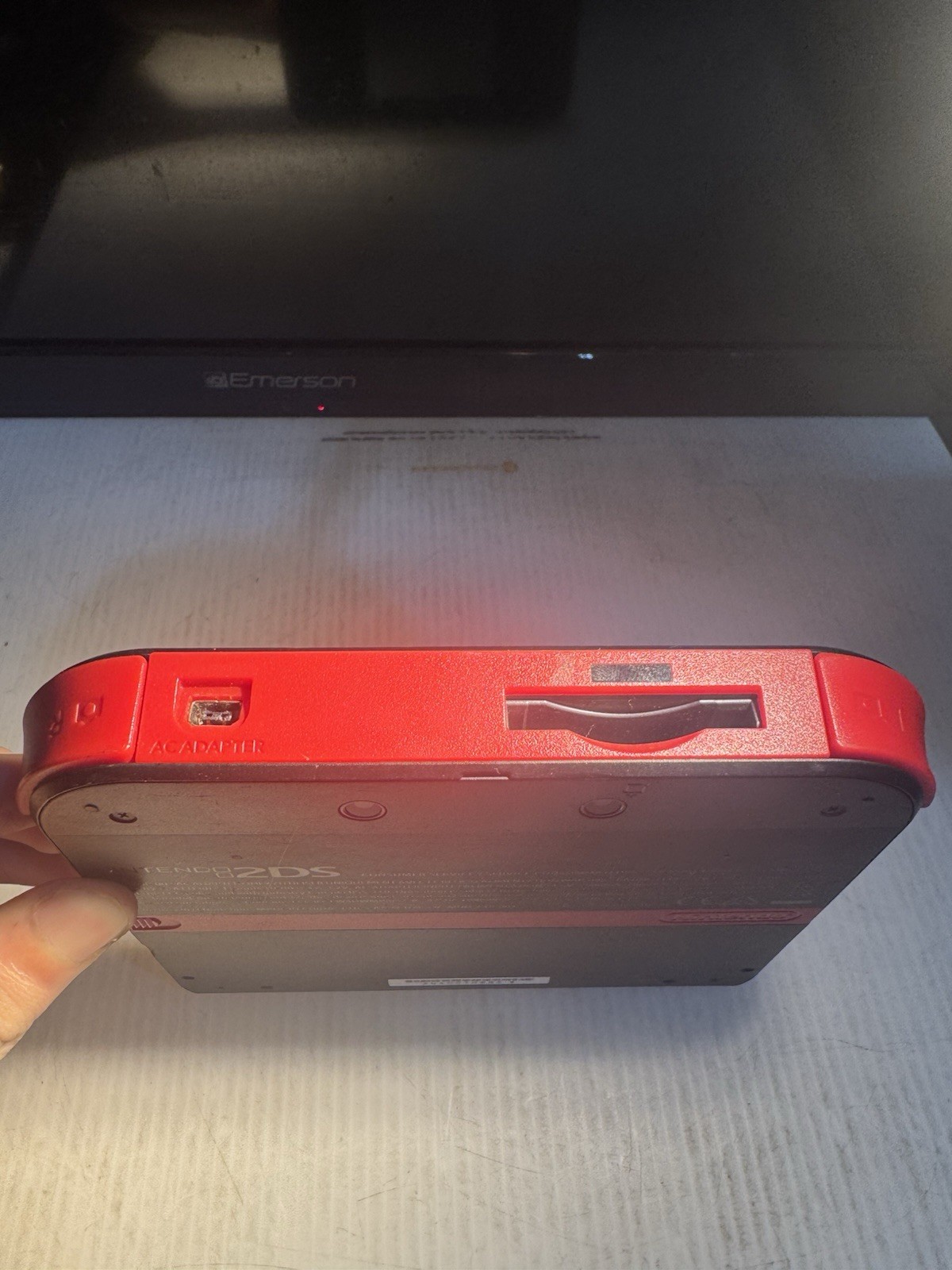Nintendo 2DS Red Black Handheld System Tested Works