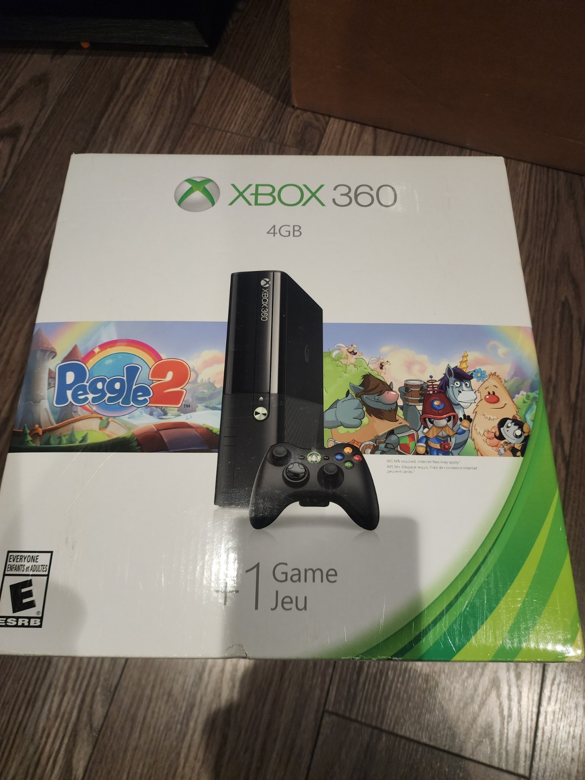 Xbox 360 E Console 4GB With Peggle 2 BRAND NEW SEALED