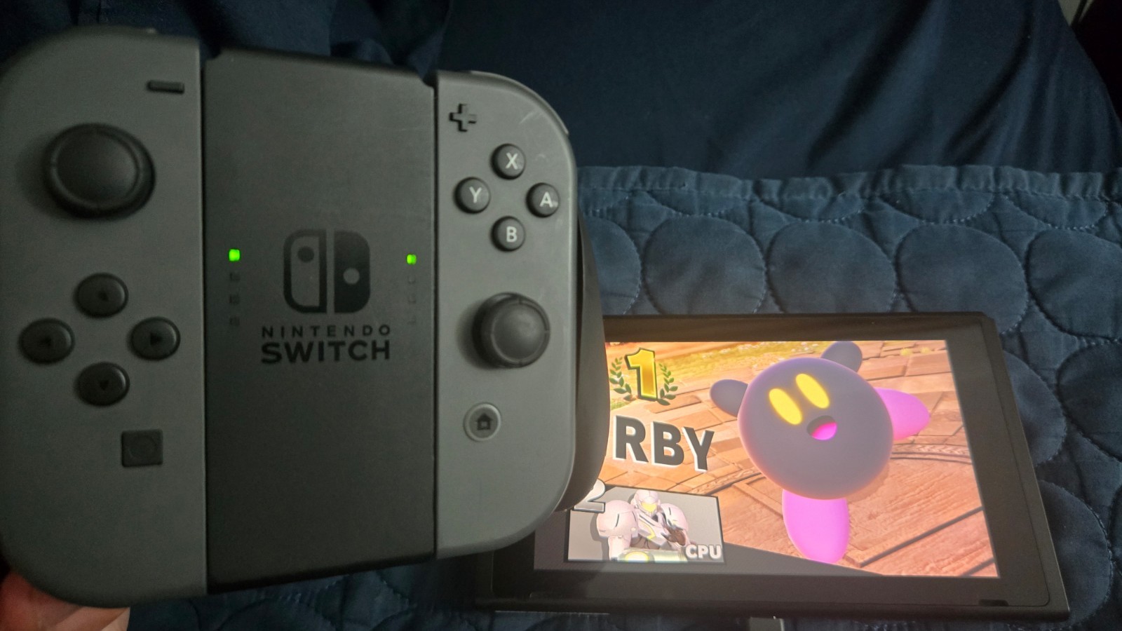 Nintendo Switch System 32GB Console w/Gray Joy-Cons in Box +Charger + Dock
