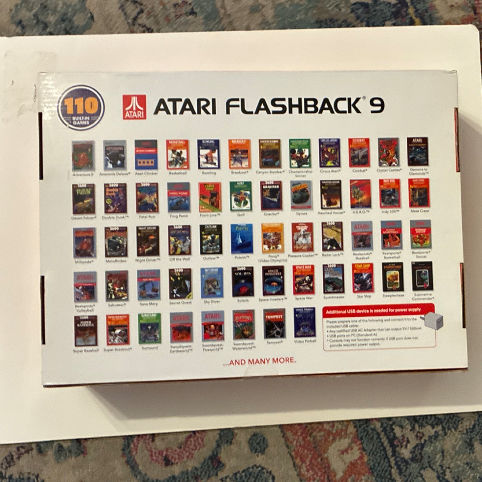 Atari Flashback 9 Console 110 Games Wired Controllers Space Invaders River Raid