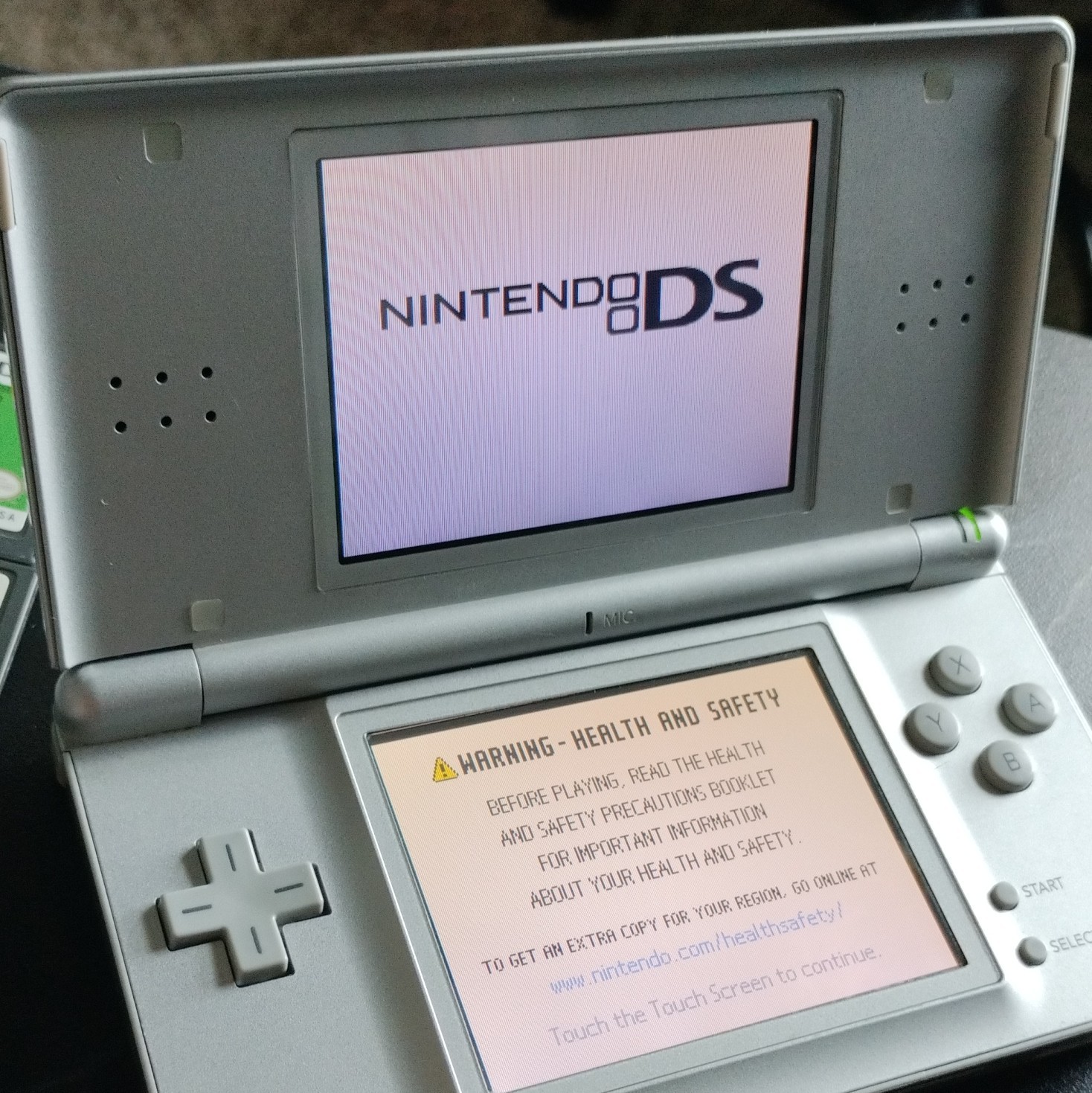 Nintendo DS Lite Silver Handheld System Console USG-001 Headphone Jack