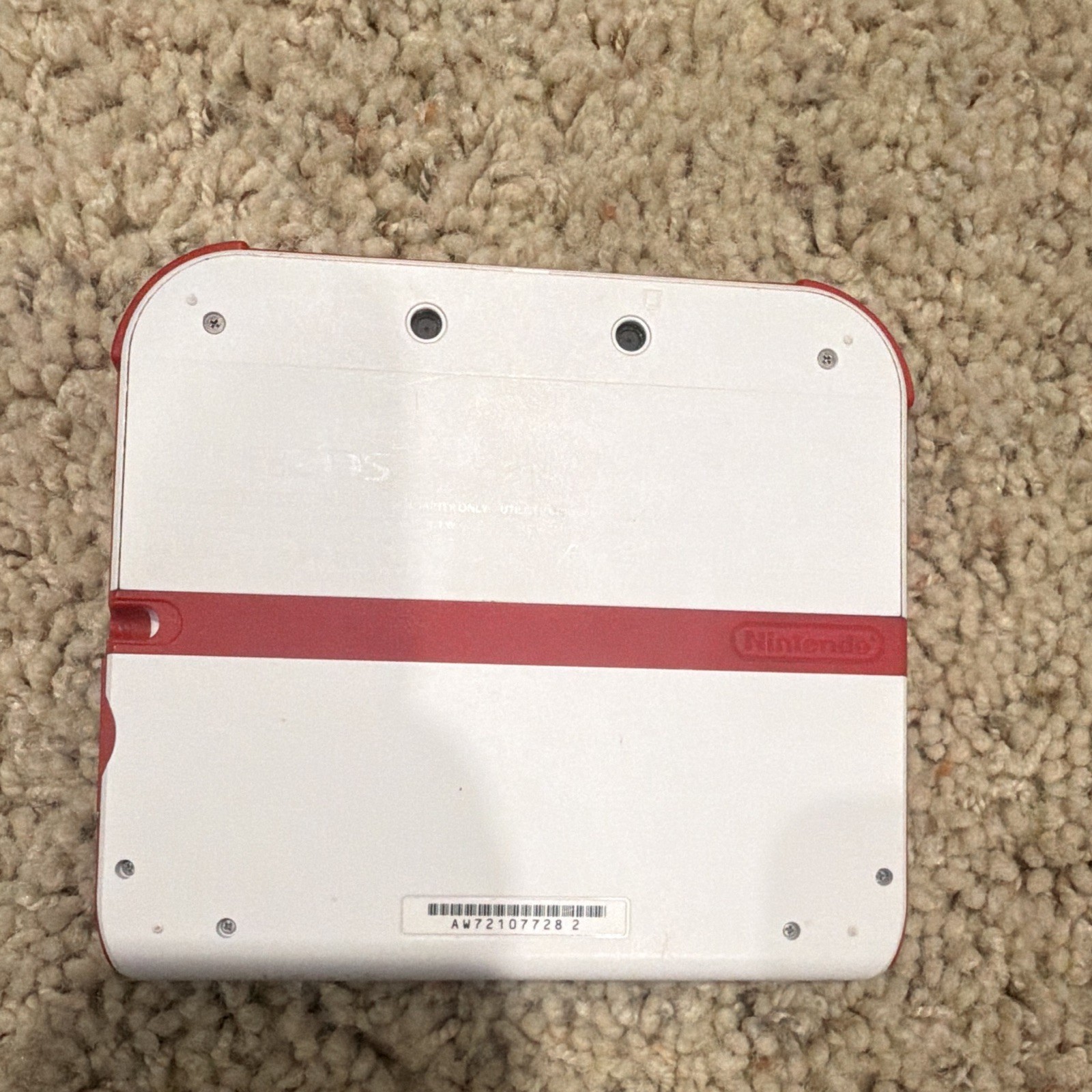 Nintendo 2DS White/Red Handheld Console w/ Charger, Wi-Fi, 4GB (FTR-001)