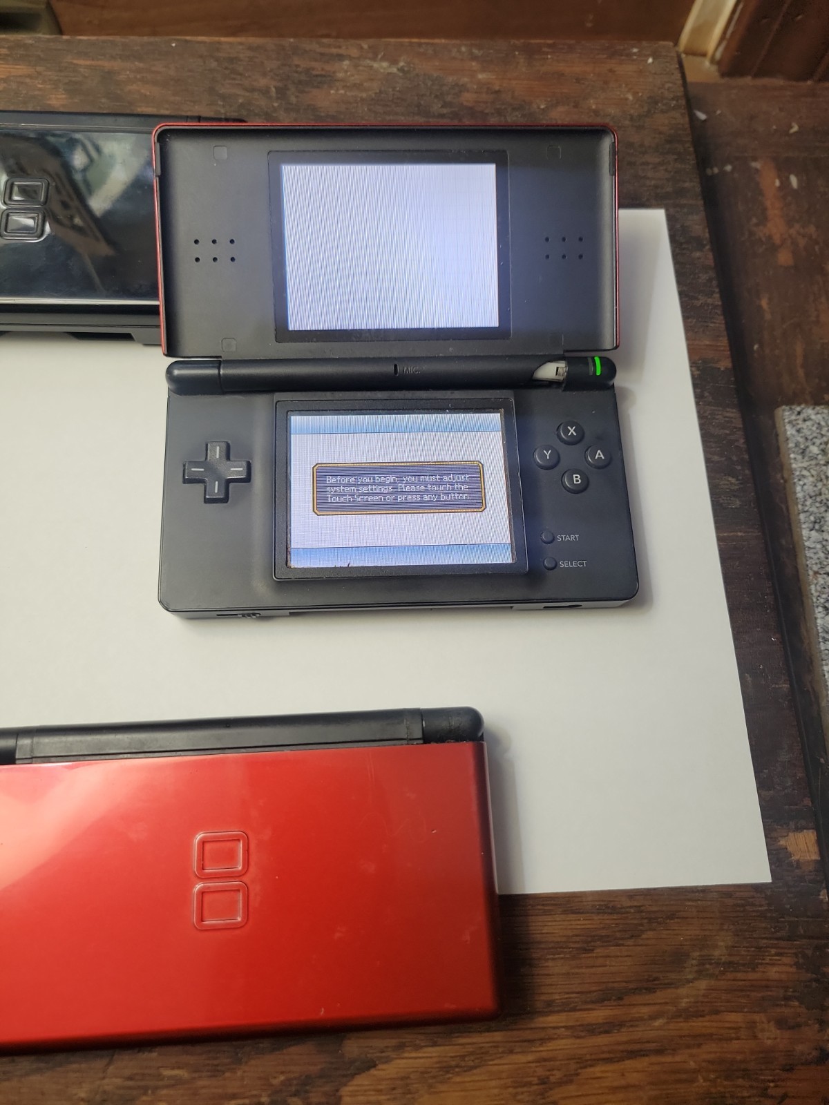 Nintendo DS Lite Handheld System Lot (3) 1 WORKS 2 PARTS READ