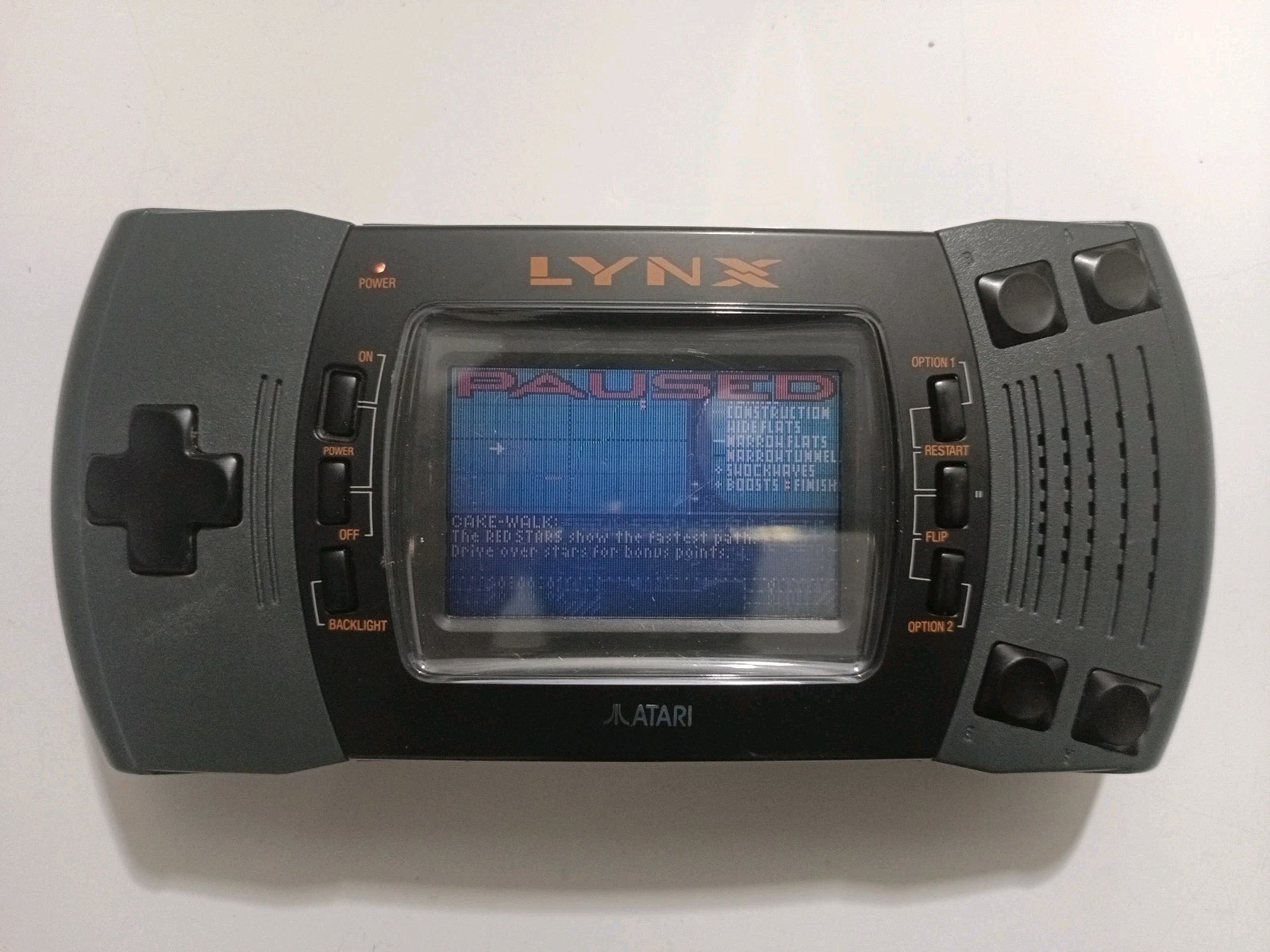 Atari Lynx II Handheld Game PAG-0401 Tested Headphone Sound Only Speaker + 1game