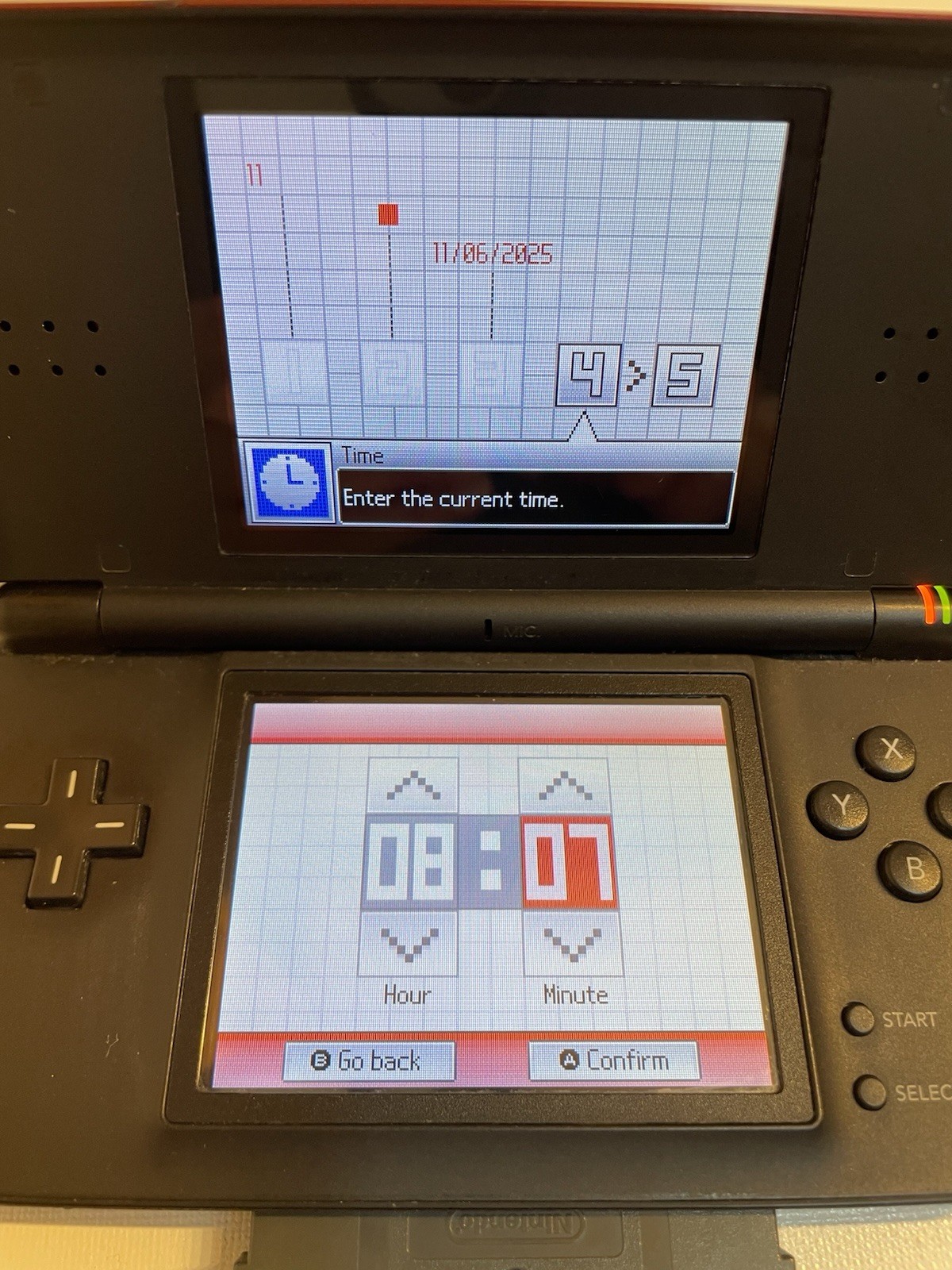 RED Nintendo DS lite WORKING! Console+Stylus+USB charging Box,&6 Games,Bundle
