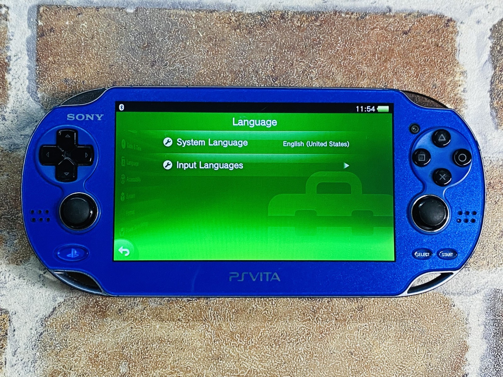 SONY PS Vita PCH-1000 Sapphire Blue ZA04 Playstation Charger 8GB Tested No.2D P