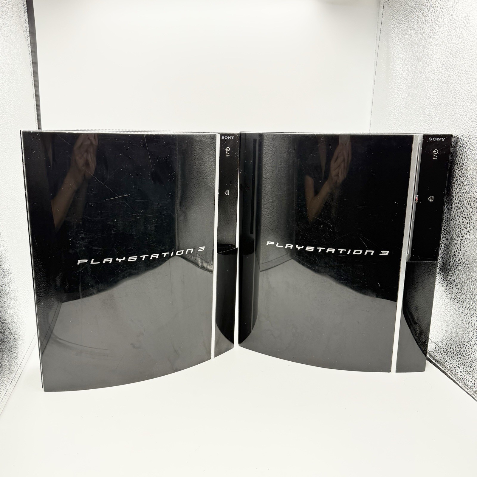 Sony PlayStation 3 PS3 Fat Consoles CECHG01 PARTS REPAIR AS IS Lot Of 2 NO HDD