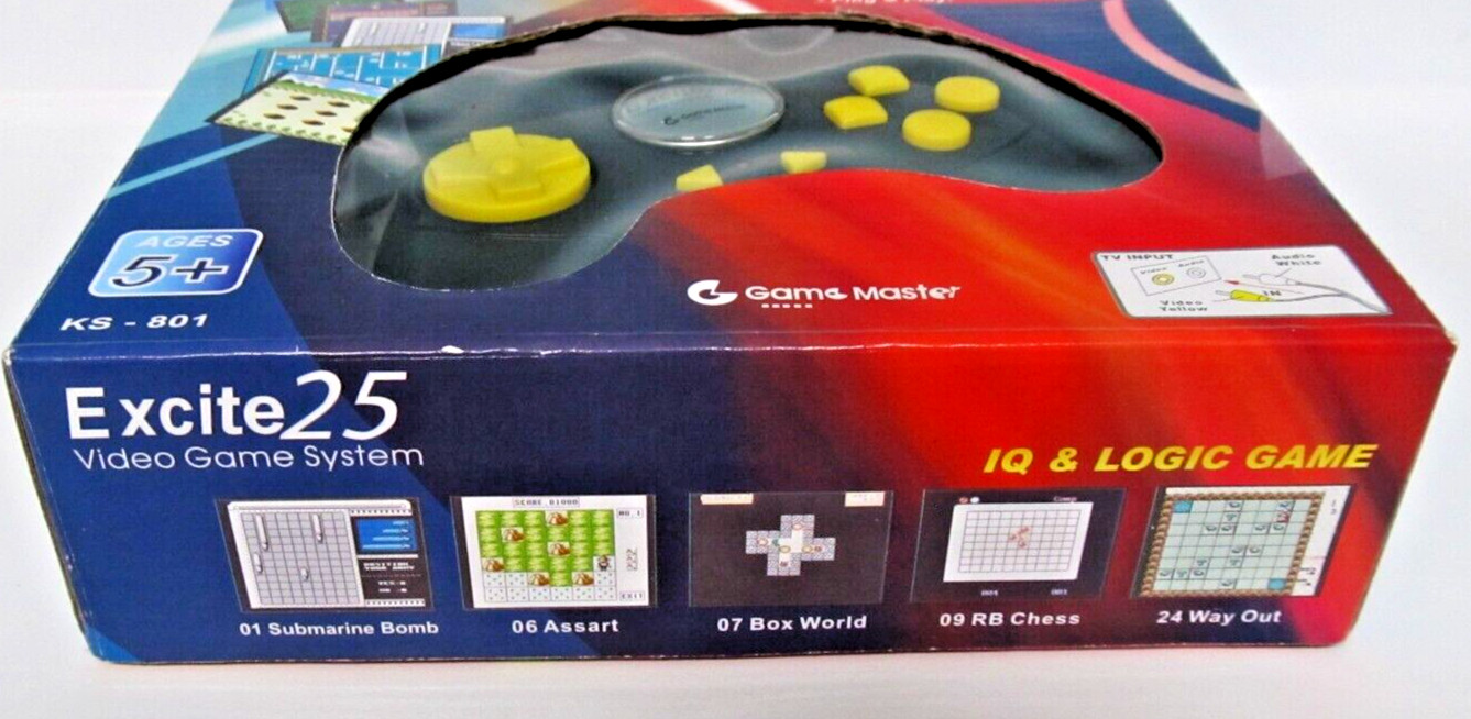 Video Game System EXCITE 25 Plug & Play New In Box Electronic 2007 KS-801 NIB