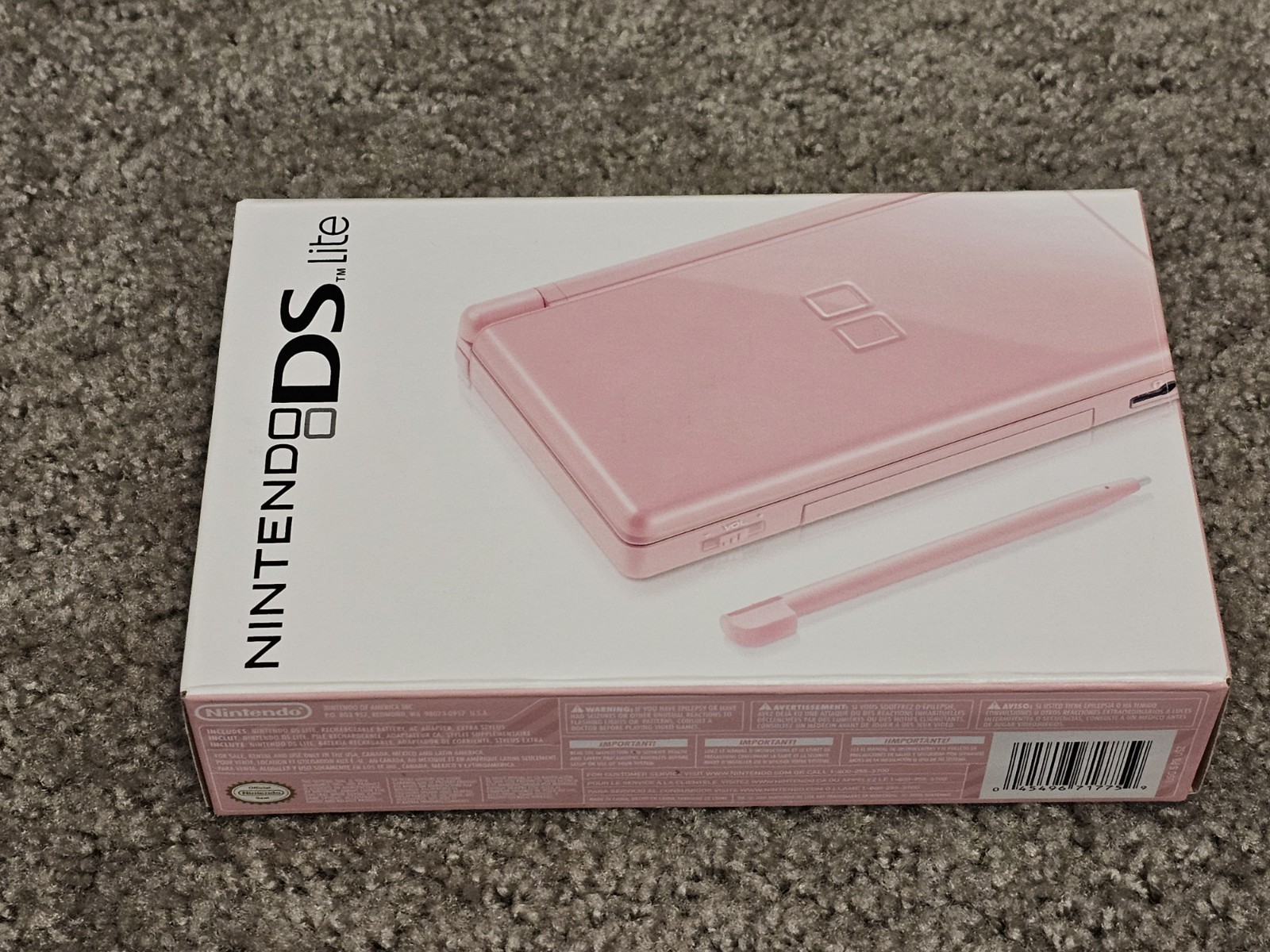 Nintendo DS Lite Coral Pink Box And Inserts Only – No Console – Original