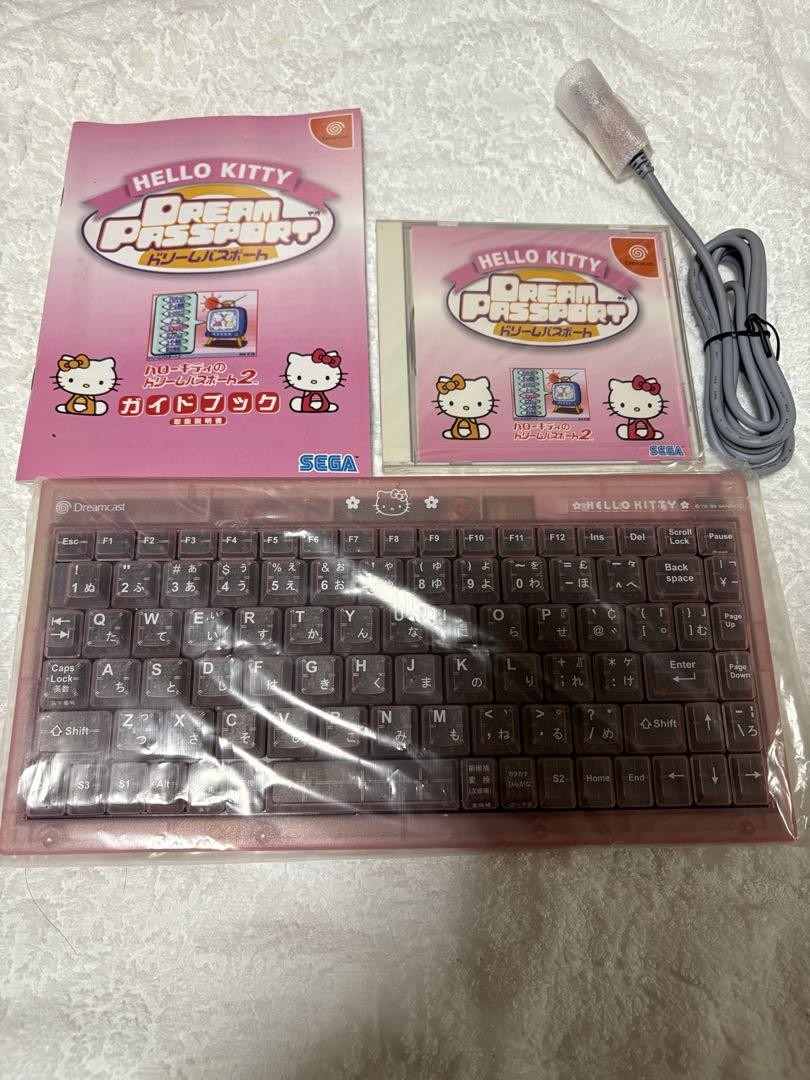 Hello Kitty USB keyboard Pink HKT-7601 Sega Dreamcast A Rank Unused item s0920M
