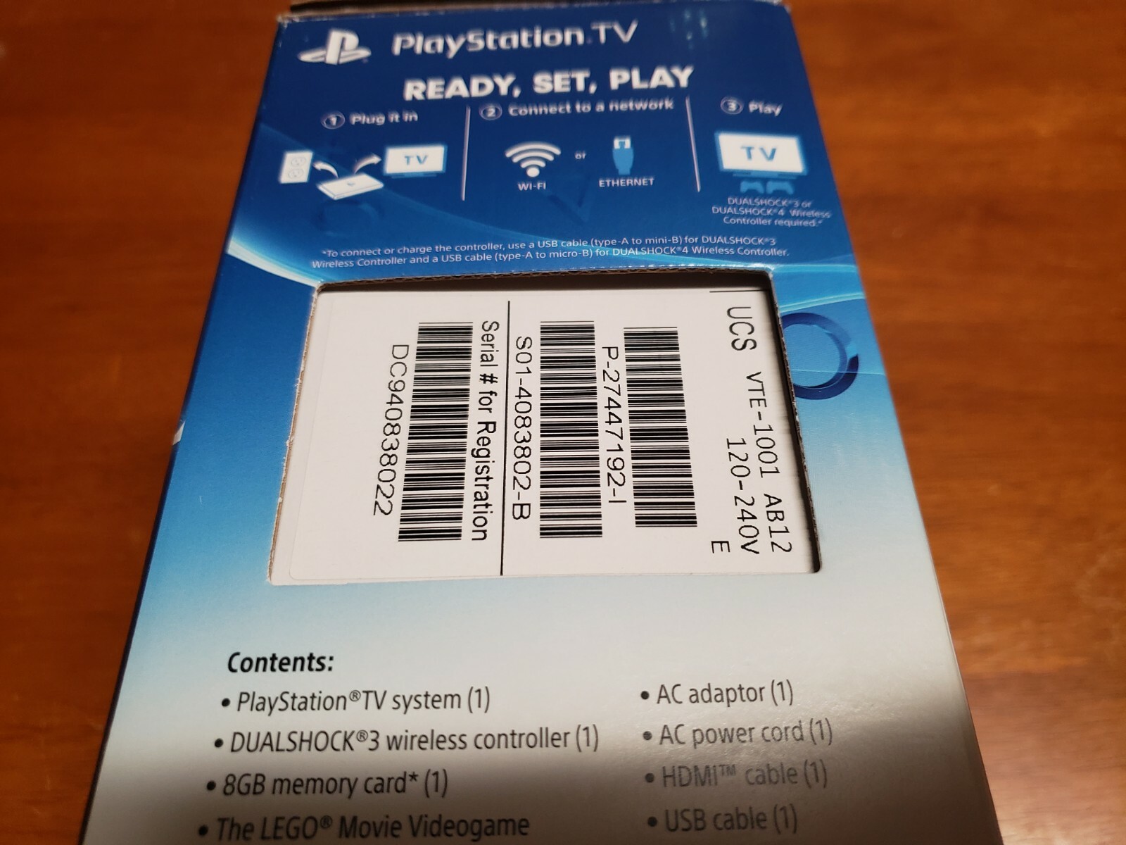 PS TV Console Bundle VTE-1001 + DualShock 3 & 8GB Memory Card Lot (Open Box)