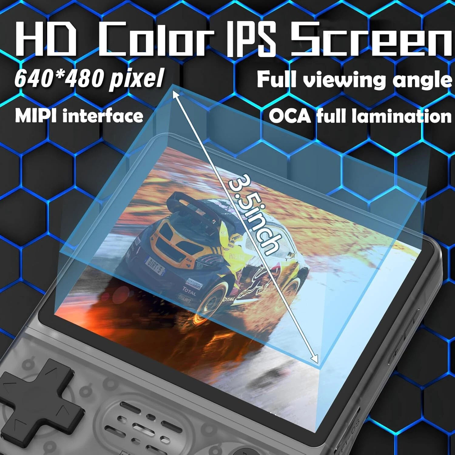 64GB, R36S Retro Handheld Video Game Console 20000 Games 3.5 Inch IPS Scree