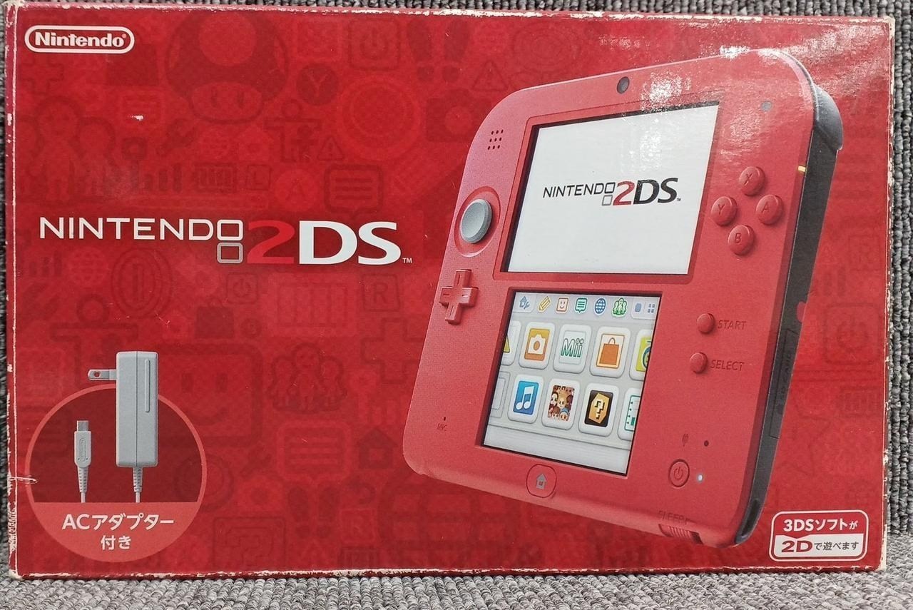 Nintendo 2DS FTR-001 Original Box, Manual, Charger, AR Cards A3026