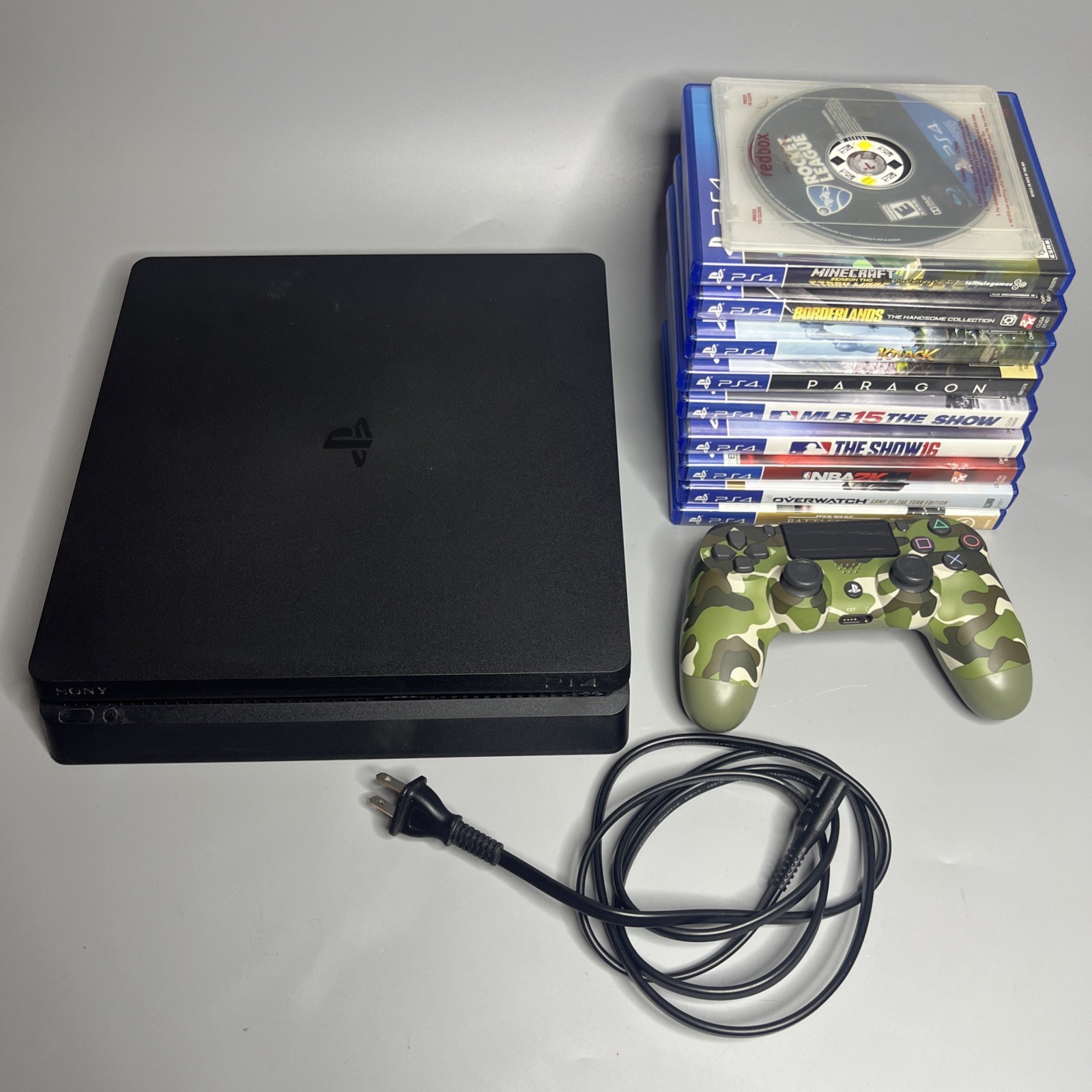 LOT Sony Playstation 4 500GB Black & PS4 Controller, 10 Games All Tested Working