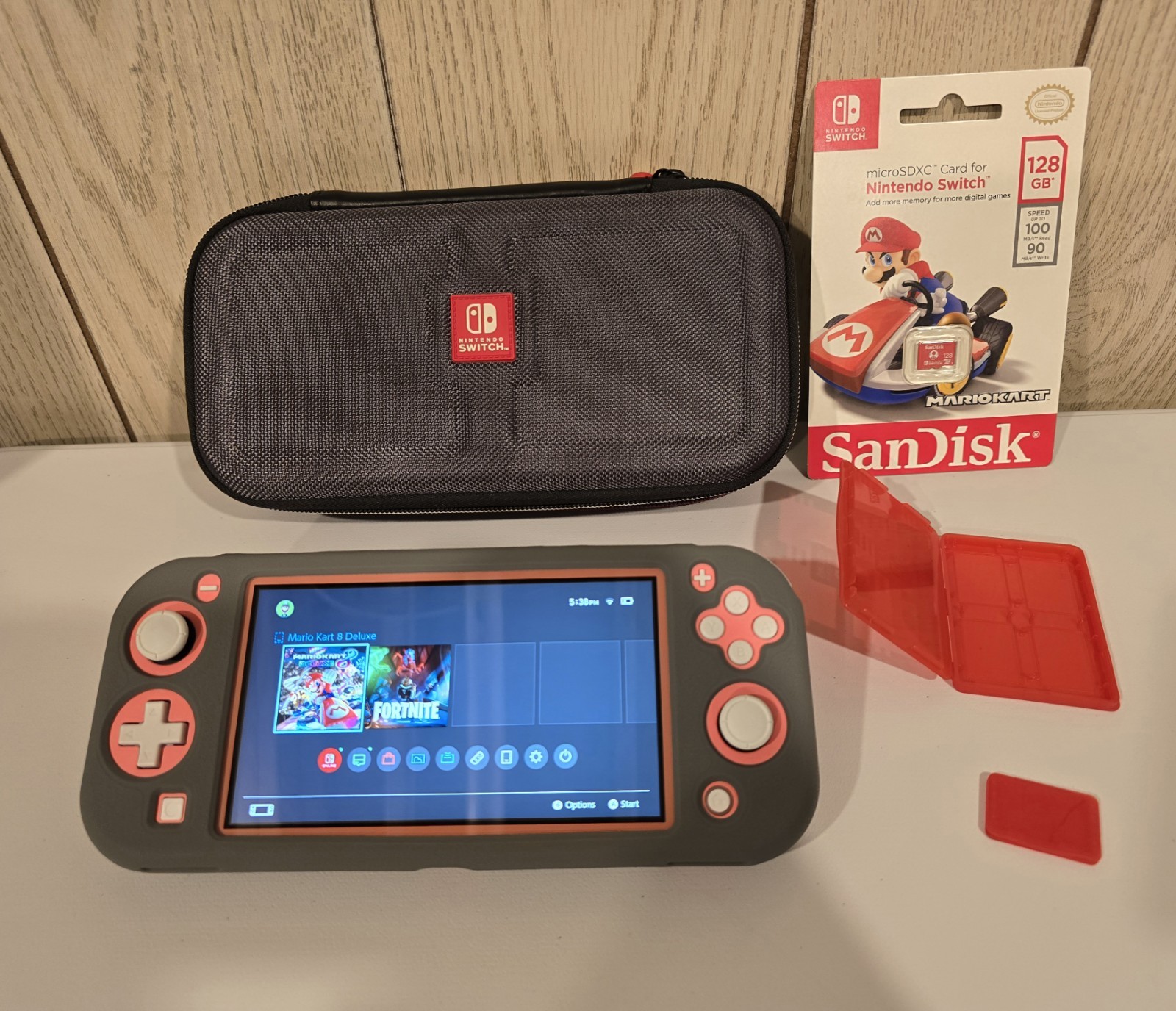 Nintendo Switch Lite 32GB Handheld Console Works Perfect. 128G SD Card & Case