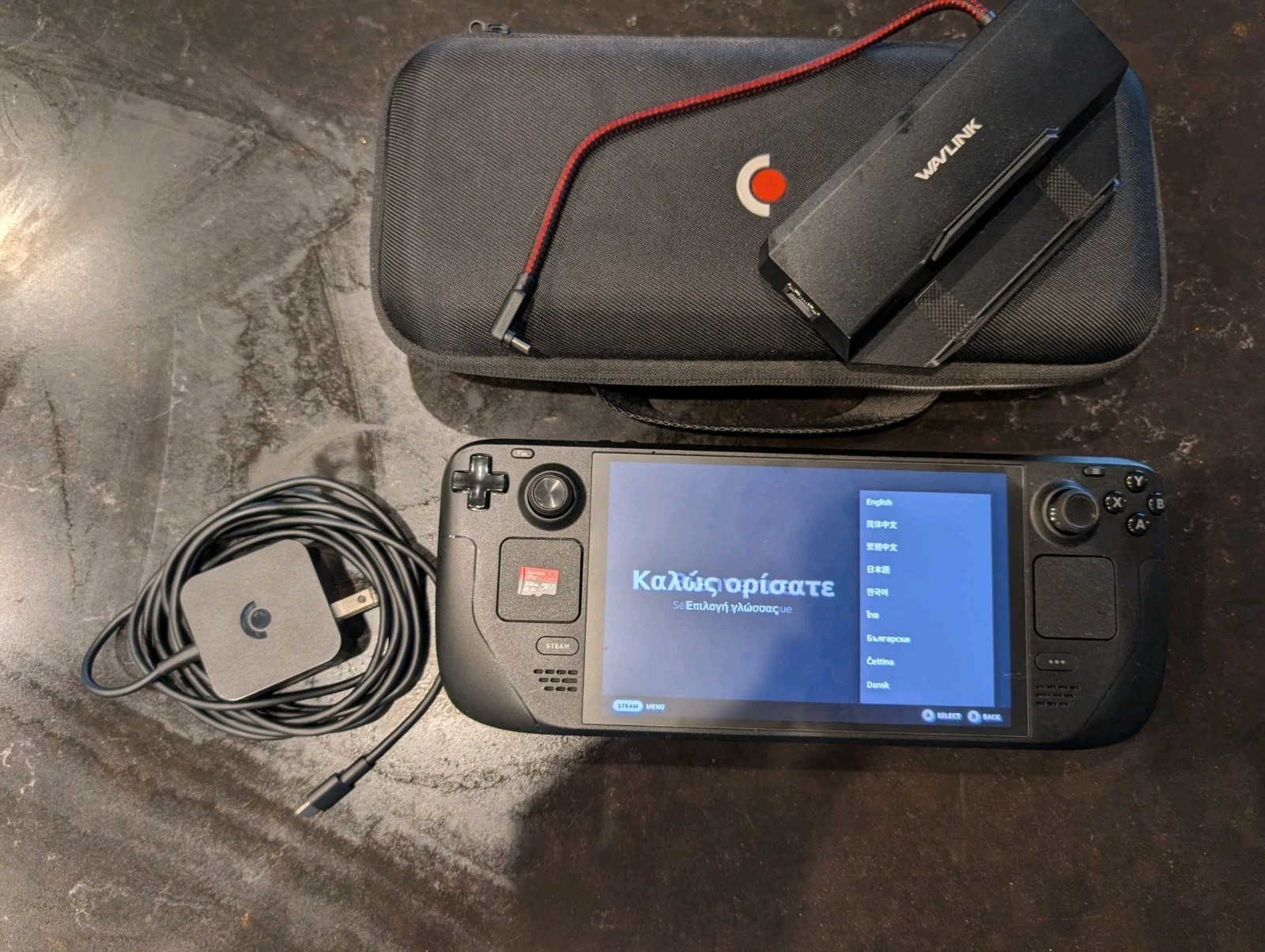 Valve Steam Deck OLED 512GB Black, Case, Charger, 512gb Sd, Dock