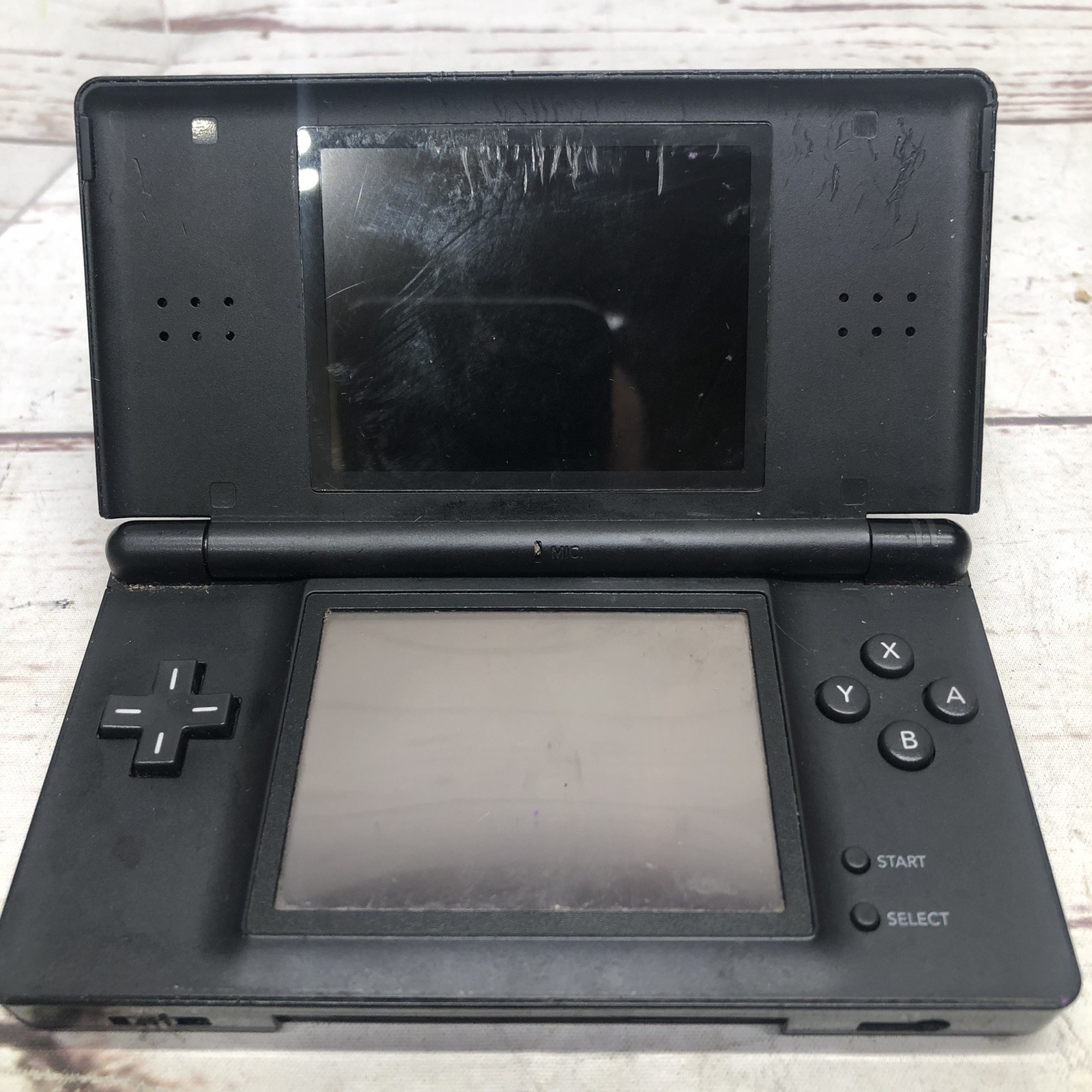 Nintendo DS Lite Black Console. Tested Works-No Charger,Stylus, Or Battery Cover