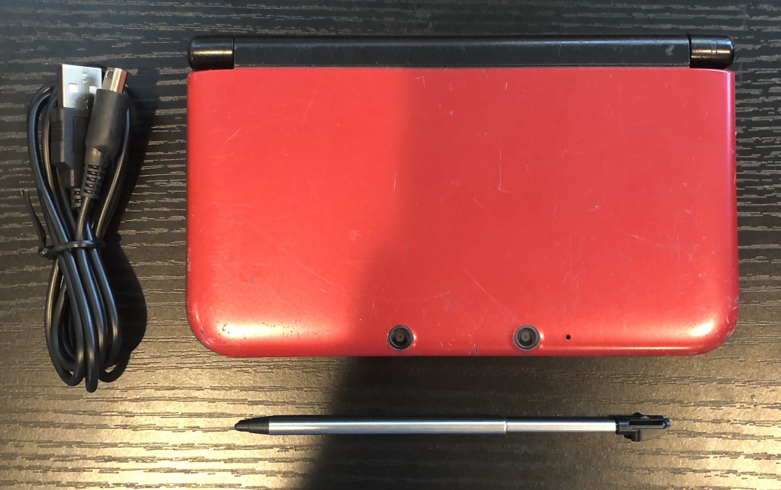 Nintendo 3DS XL Red + Blue SPR-001 Console – w/Charger/Stylus – Fully Tested