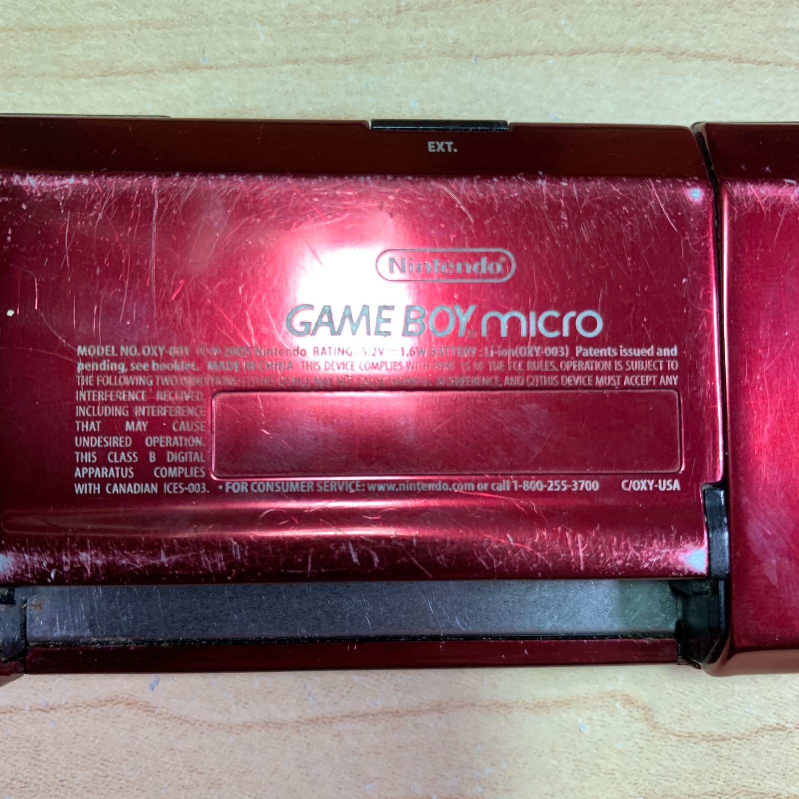 Nintendo Game Boy Micro Red 20th Anniversary New Battery Faceplate Charger Case