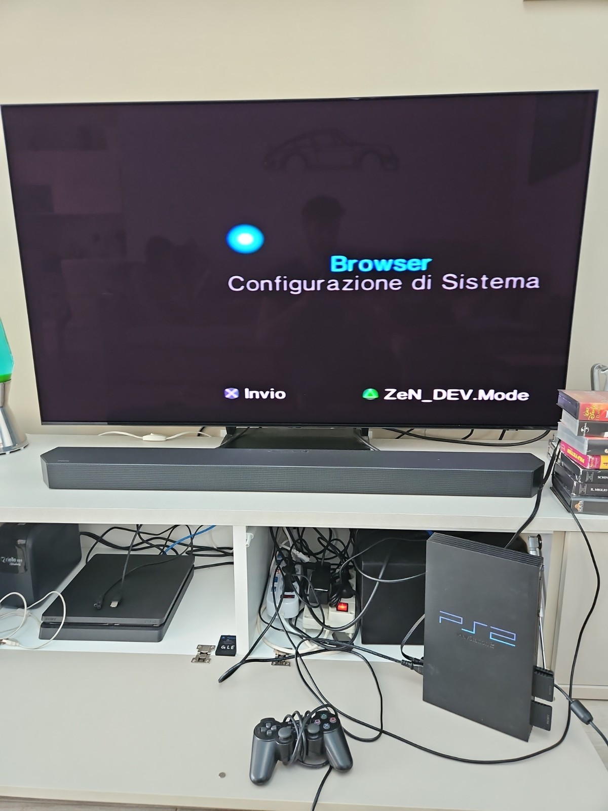 PlayStation 2 PS2 Modified Console SCPH-30004 R +Original Joystick SCPH-10010