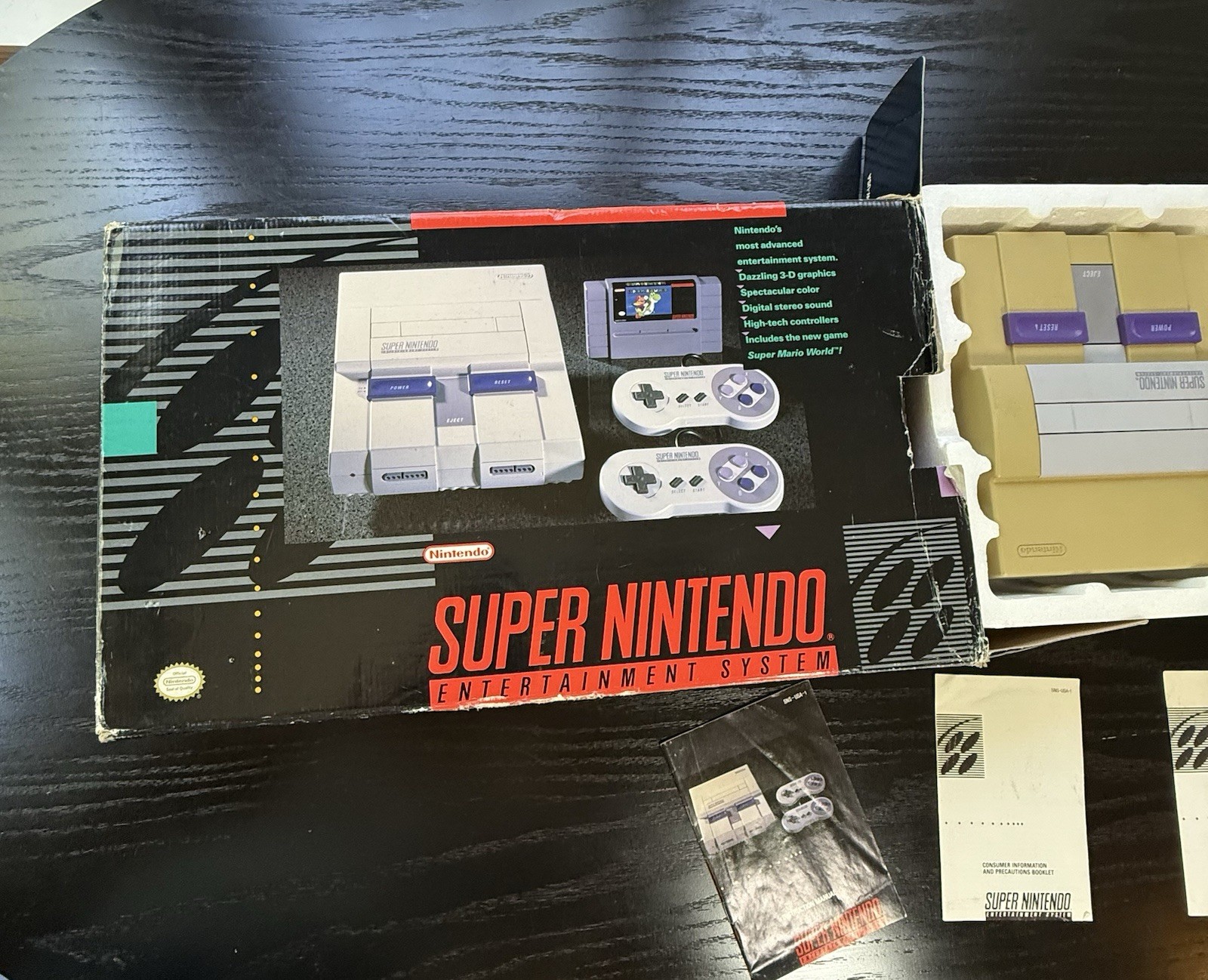Super Nintendo SNES Console CIB Complete In Box SNS-001 w/Manuals Untested As-Is