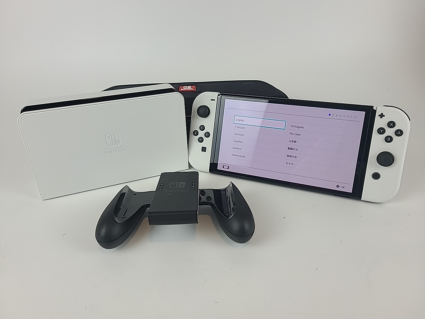 Nintendo Switch OLED 64GB White Joy-Con Console w/ Dock Wi‑Fi USB‑C HEG-001