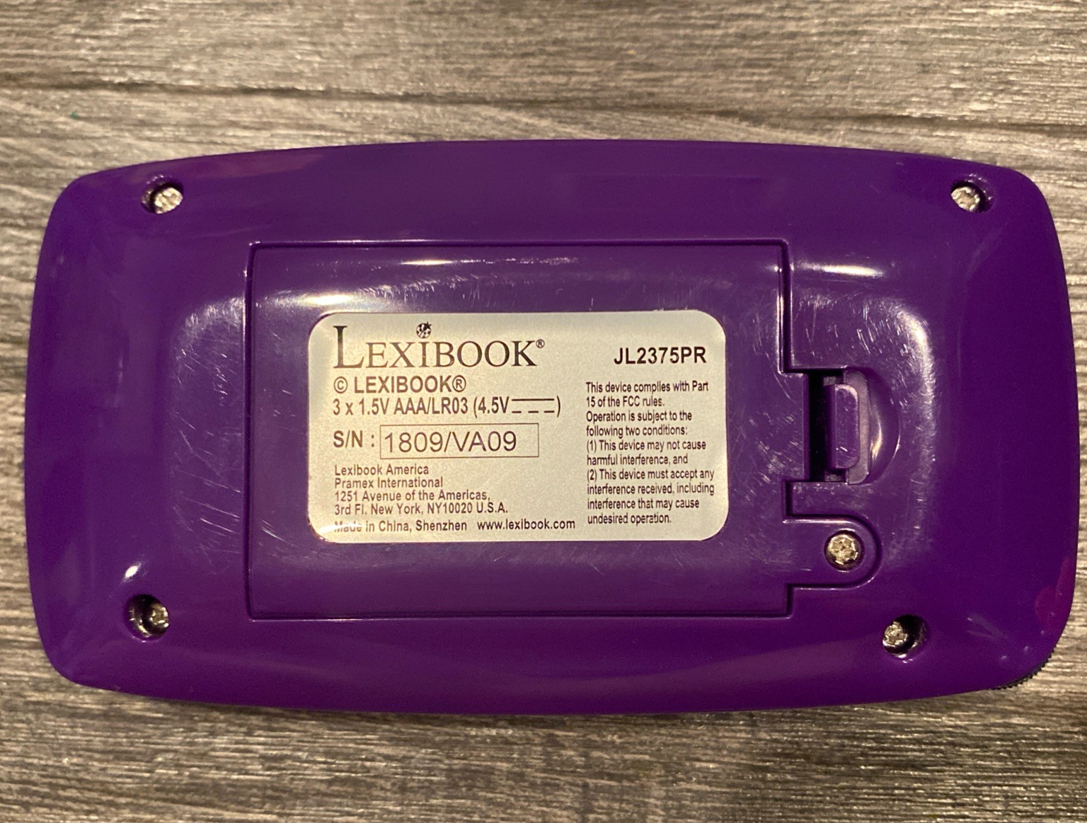 Lexibook Compact Cyber Arcade hand held electronic games Purple JL2375PR