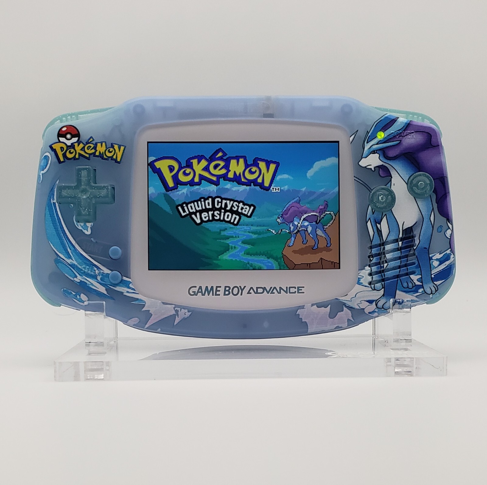 Suicune Game Boy Advance, Funnyplaying Backlit IPS Screen Pokemon Crystal Theme