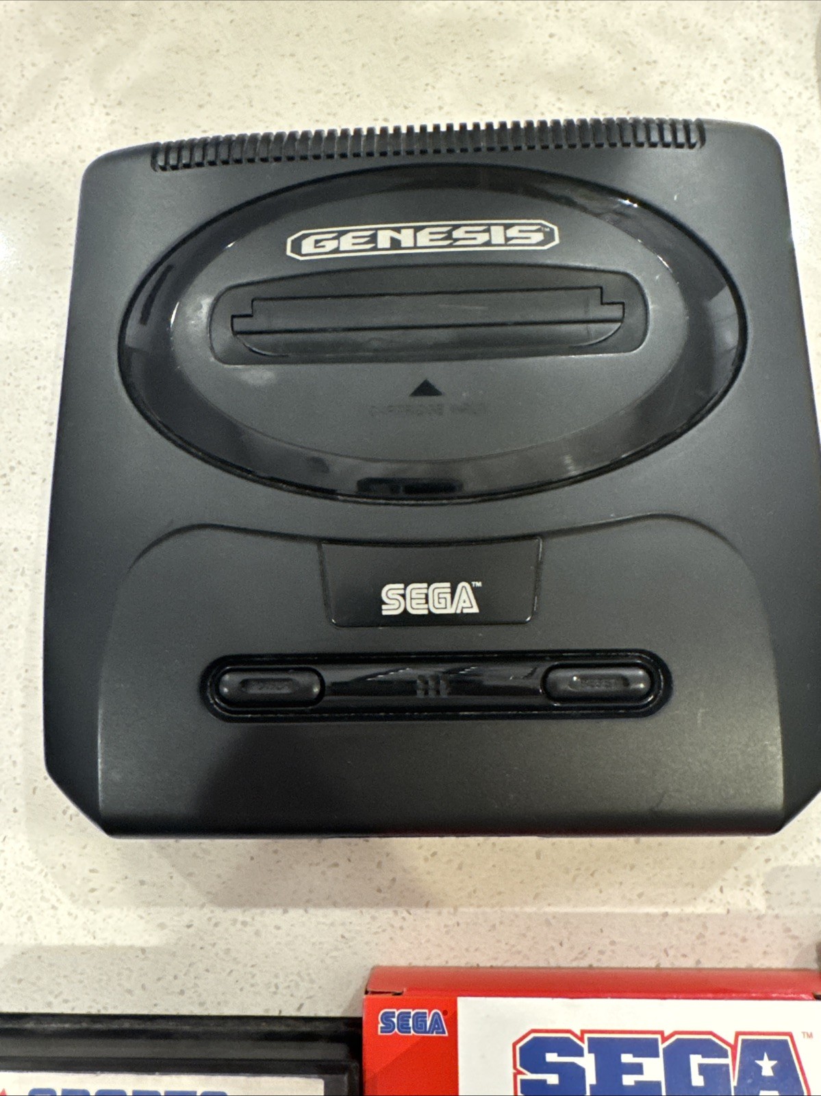 Sega Genesis Model 2 Bundle: Tested Console, 7 Games (4 CIB), Controller & HDMI