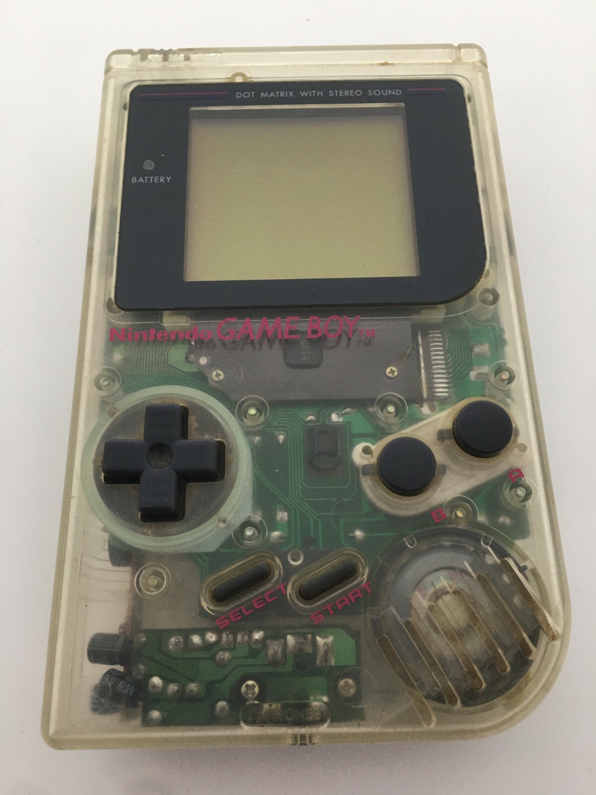Nintendo Game Boy Original CLEAR Play it Loud DMG-01 100% OEM – Tested Working