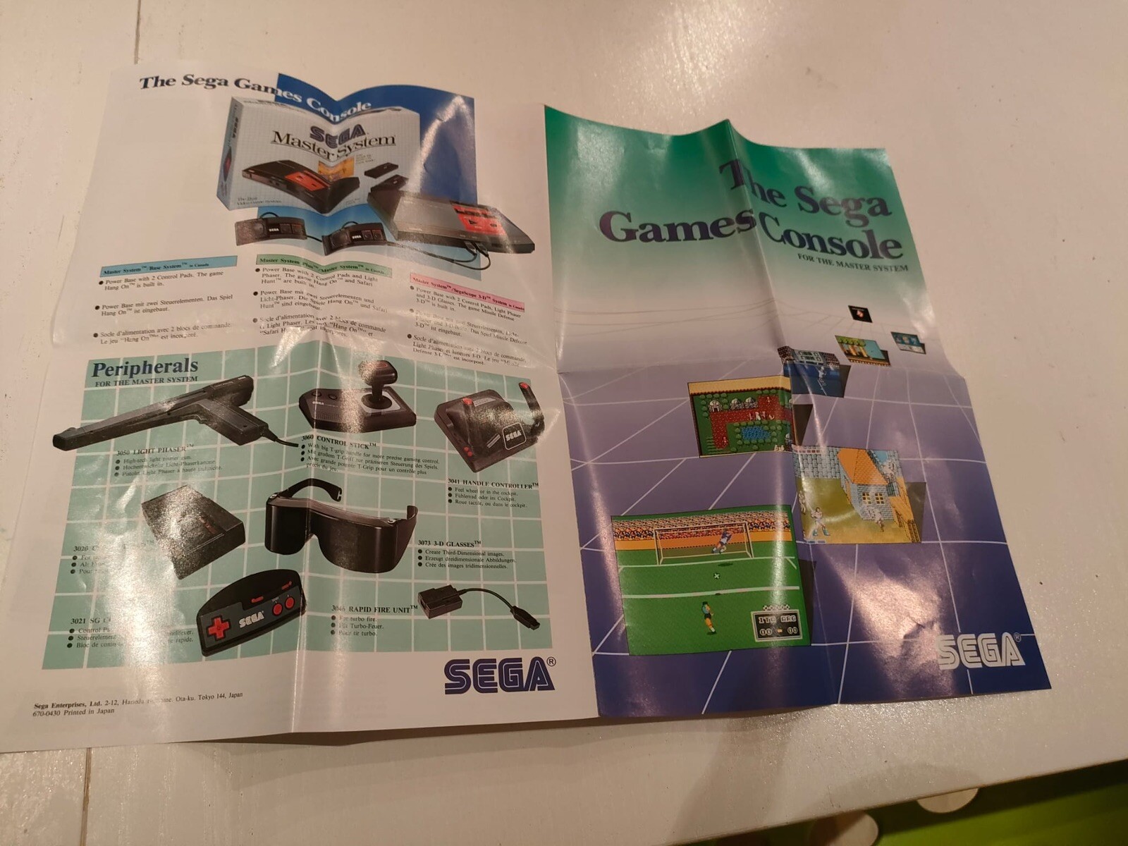 Sega Master System Special Edition Italy 90 with Matching Cartridge!!!