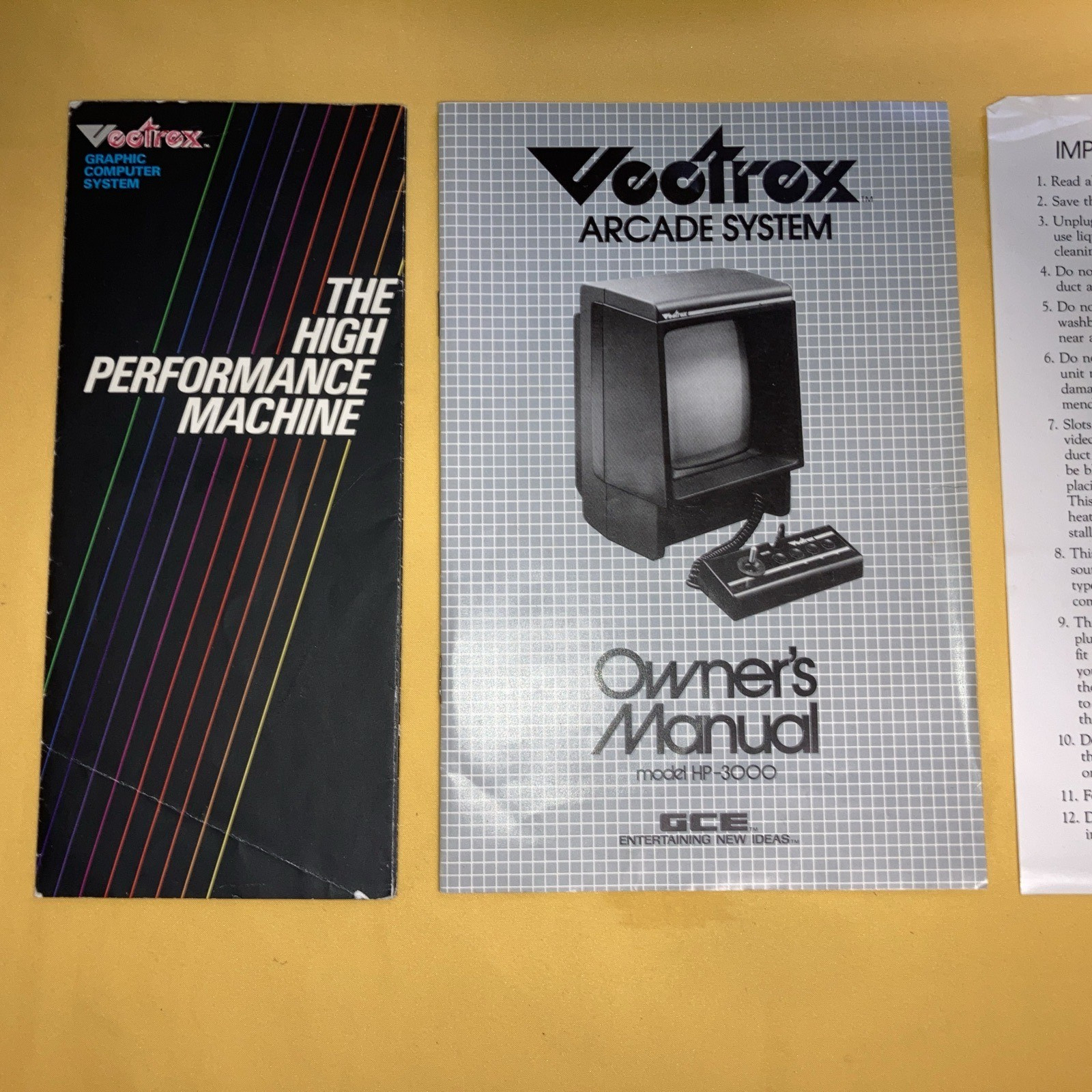 Vintage Vectrex Arcade System Video Game Console with Manual WORKING Nice