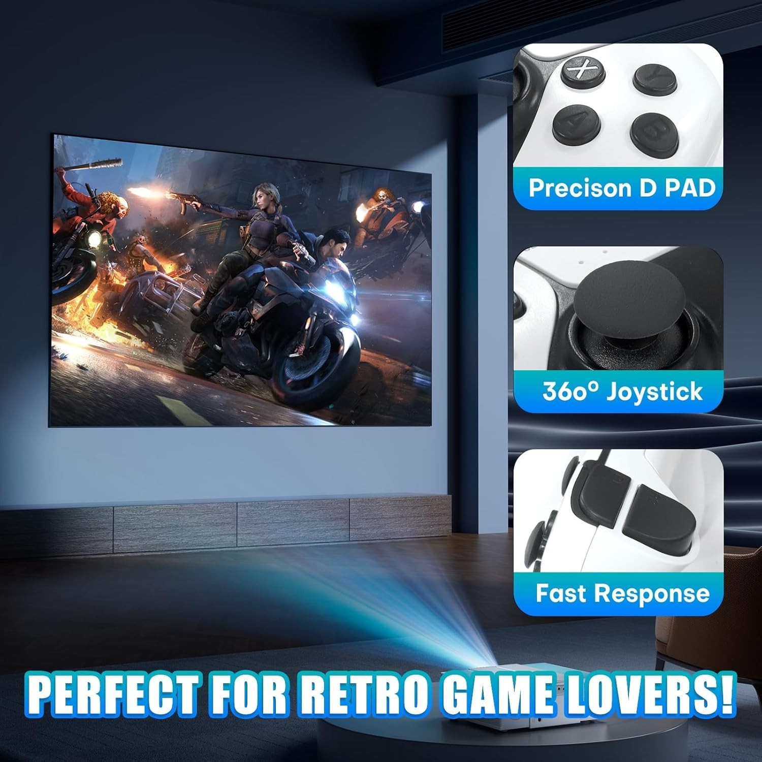 Retro Game Stick with 64GB TF Card,4K HDMI Plug and Play Video Games for TV