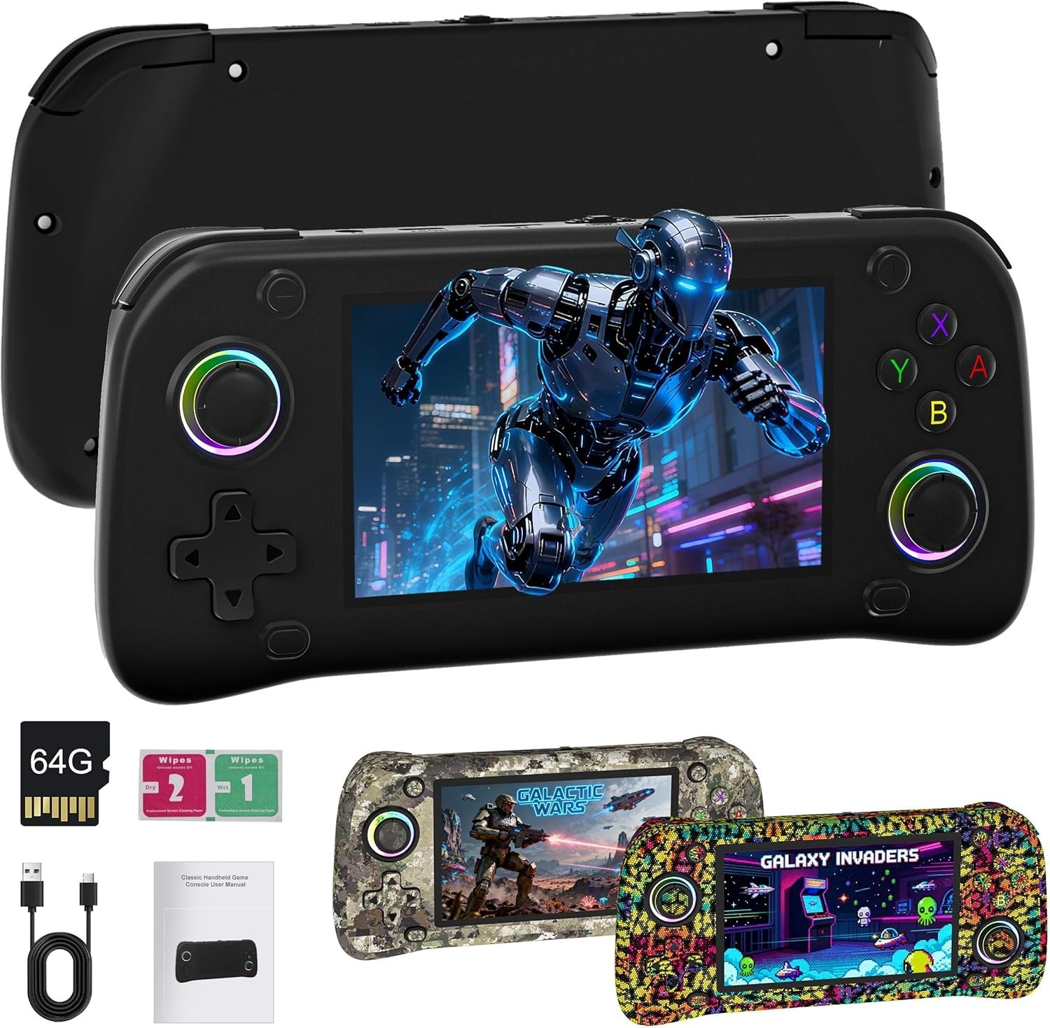 G28 Handheld Gaming Console – 4.3” Display, Expandable 64GB, Free Skins Included