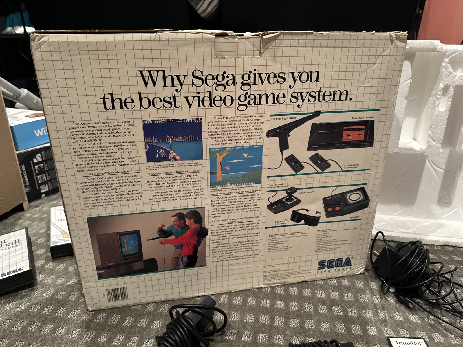 Sega Master System Console – Original Launch Edition – CIB – TESTED + 6 Games!