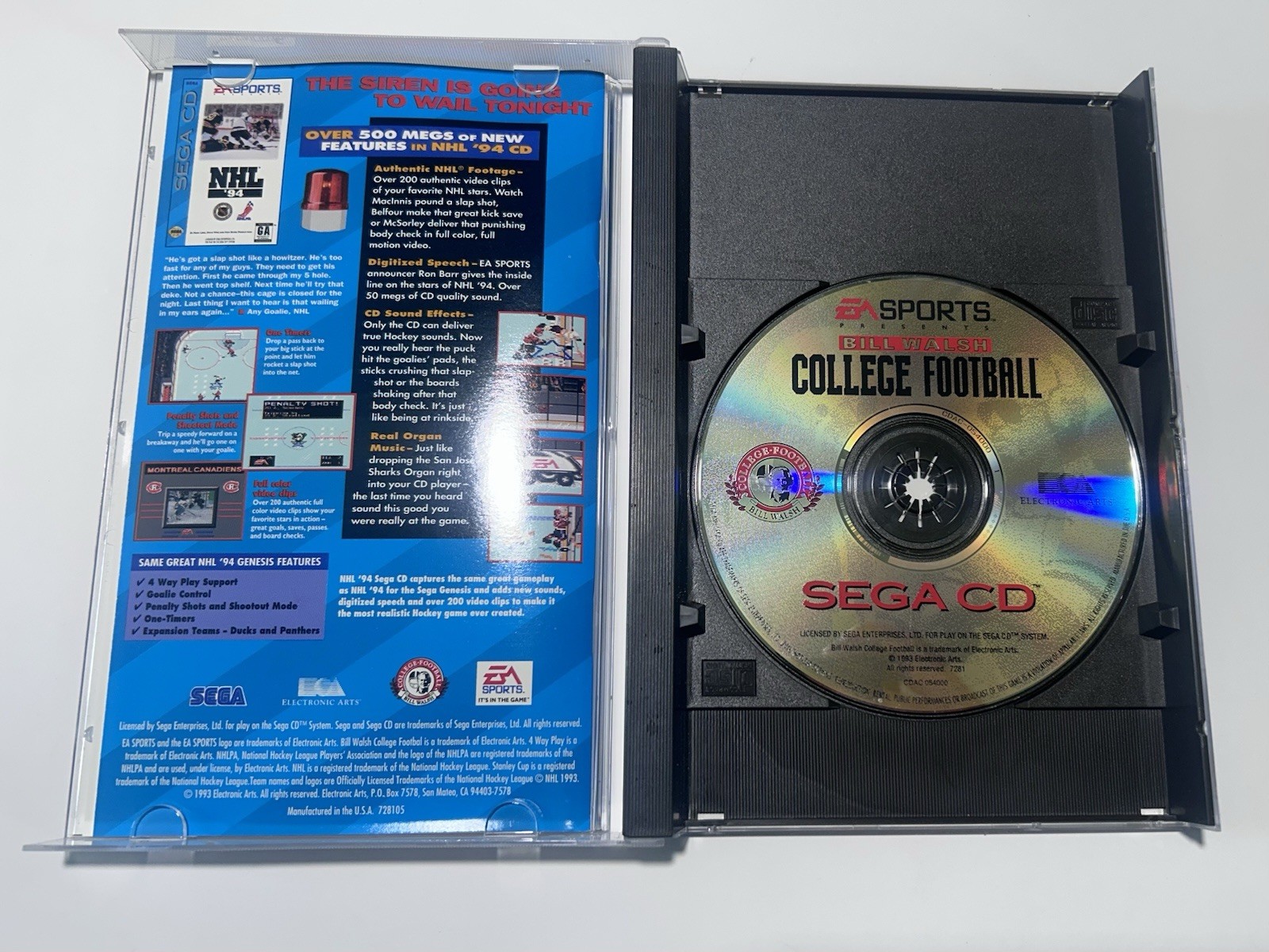 Sega CD Model 2 + Genesis Model 2 Console Bundle OEM Controller Game TESTED